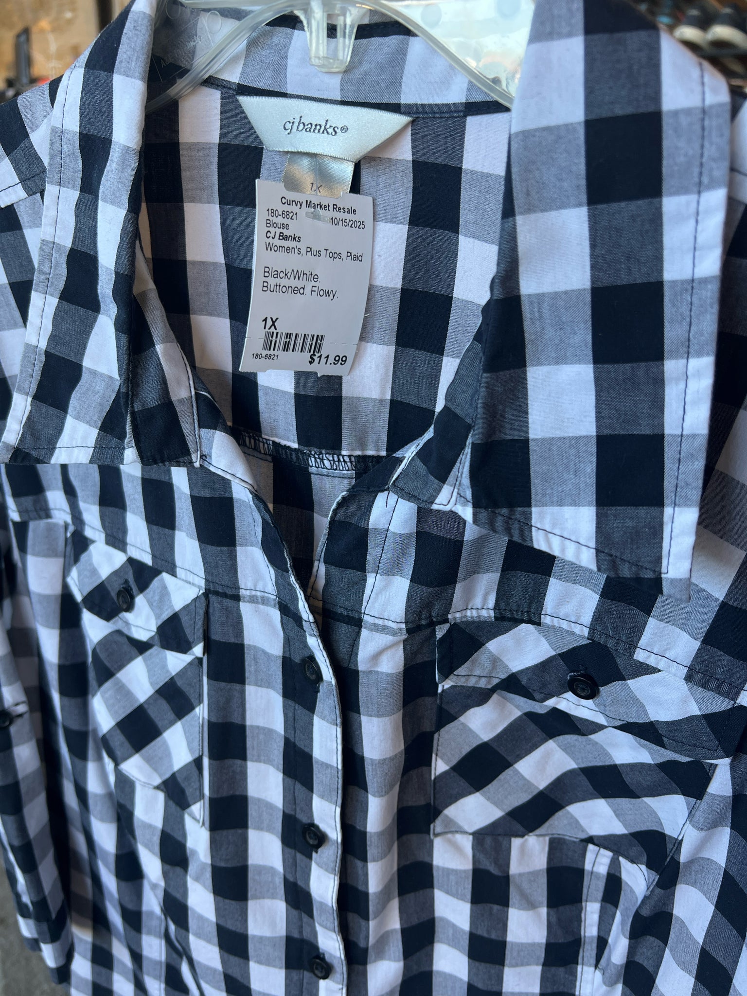 CJ Banks Plus Tops Size 1X Blouse