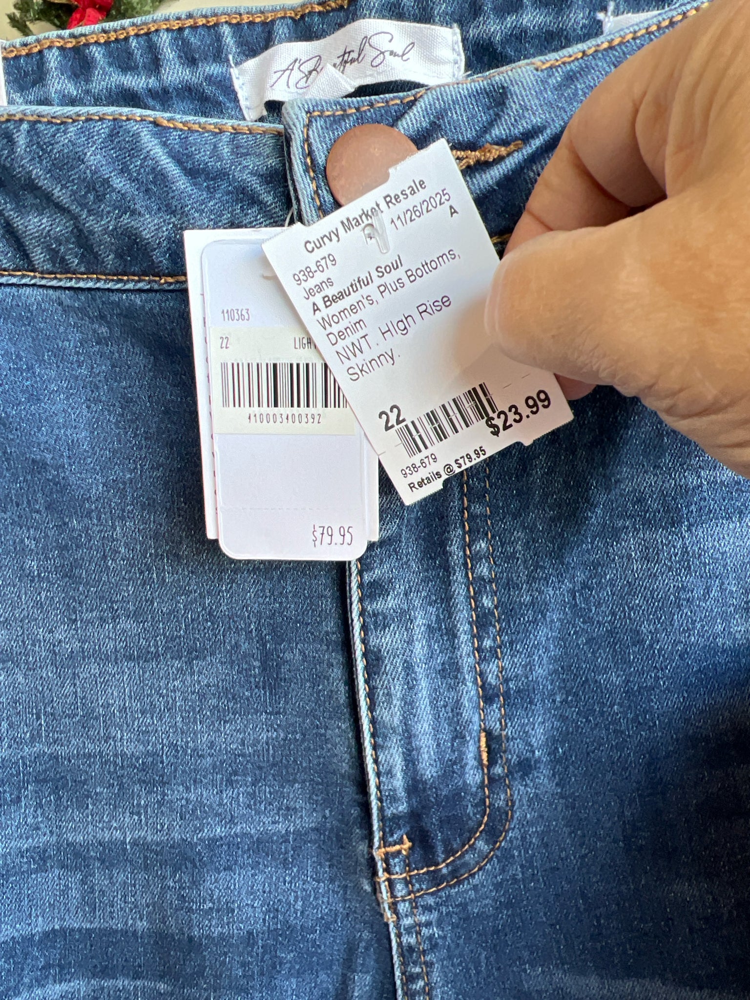 A Beautiful Soul Plus Bottoms Size 22 Jeans
