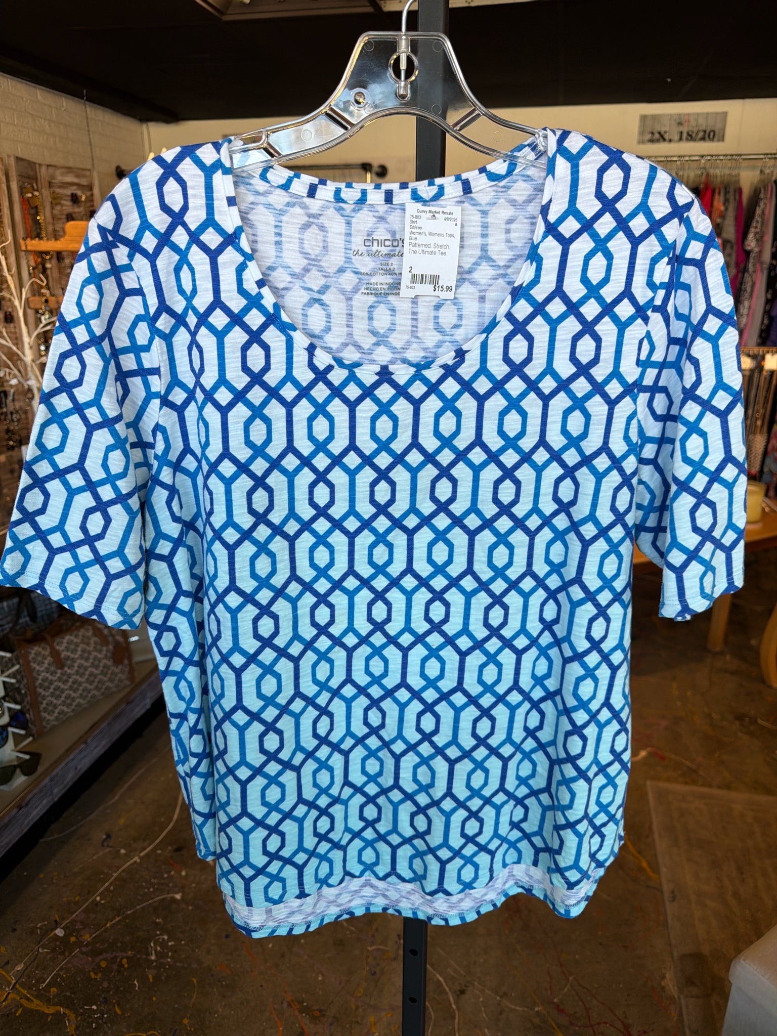 Chicos Womens Tops Size 2 Shirt