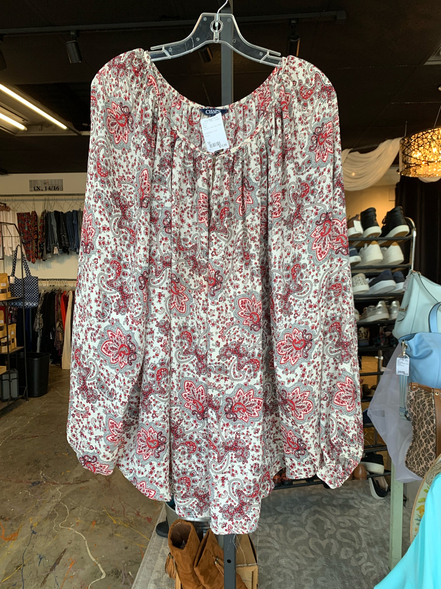 Chaps Plus Tops Size 3X Blouse