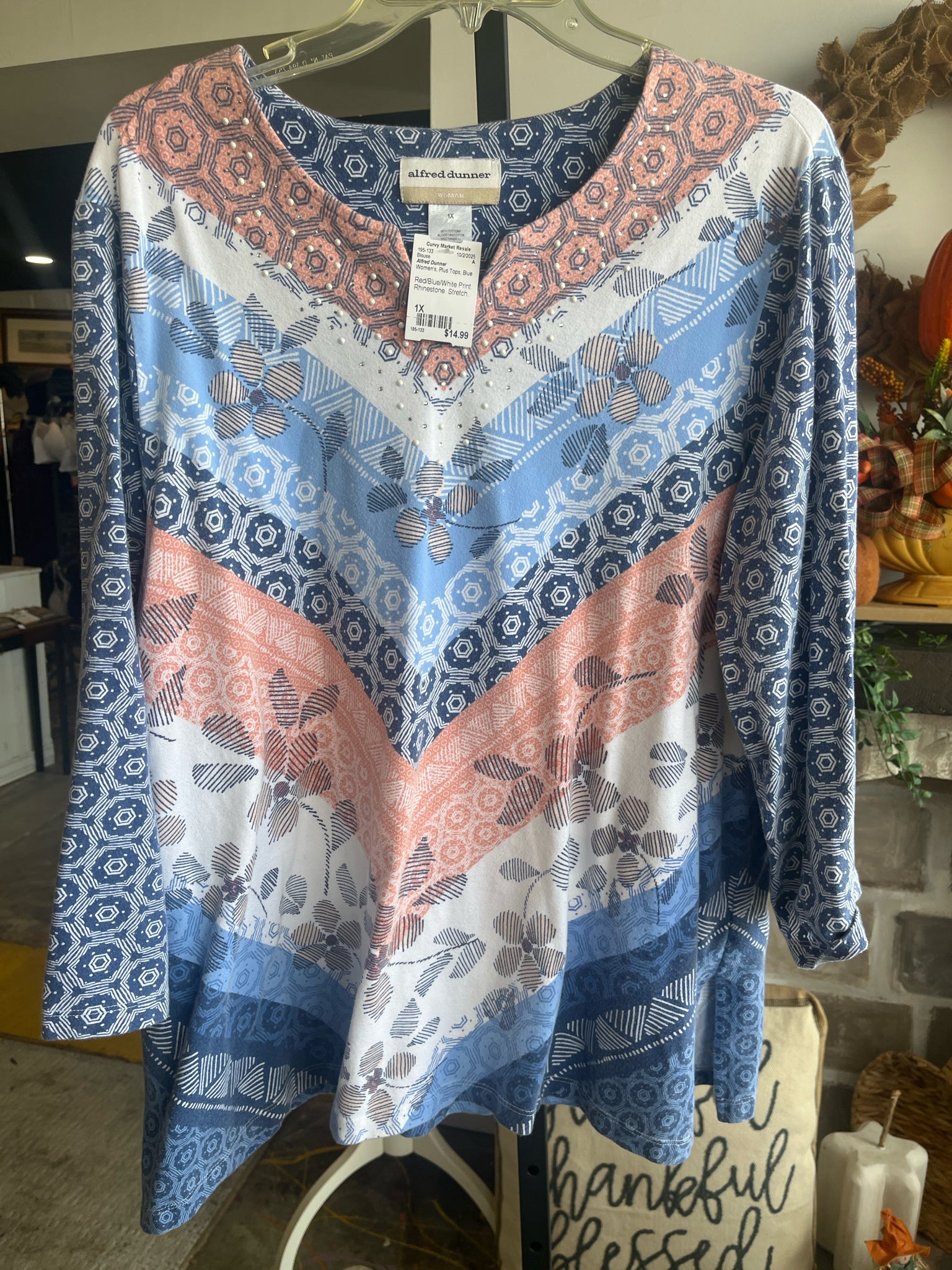 Alfred Dunner Plus Tops Size 1X Blouse
