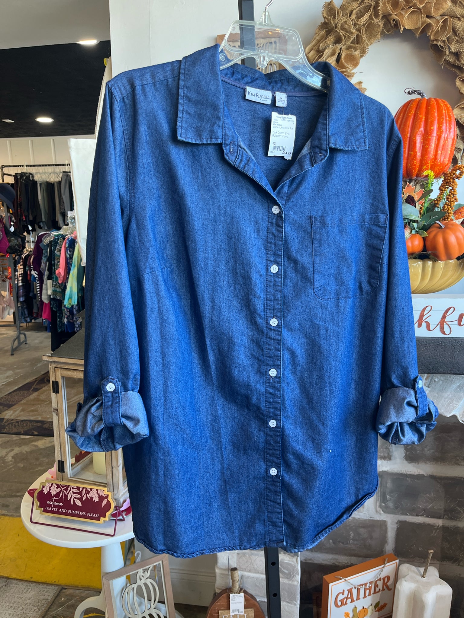 Kim Rogers Plus Tops Size 1X Blouse