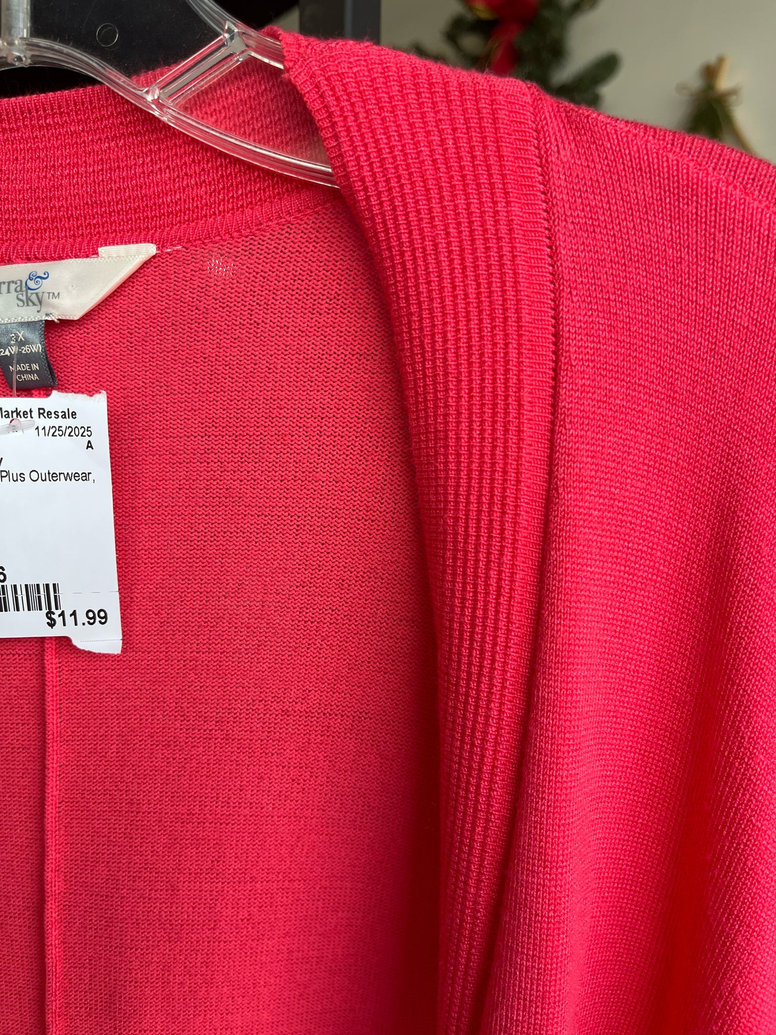 Terra & Sky Plus Outerwear Size 24/26 Cardigan