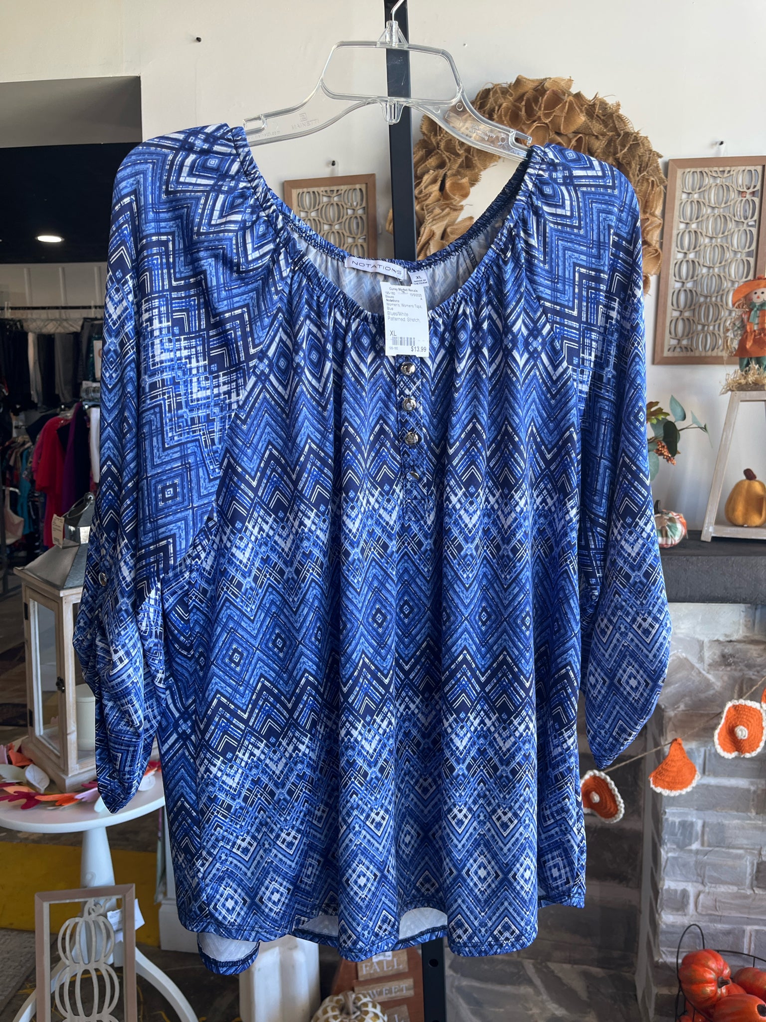 Notations Womens Tops Size XL Blouse