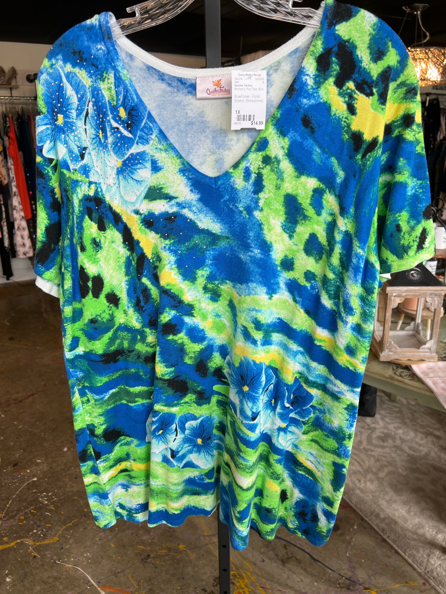 Quacker Factory Plus Tops Size 1X Shirt