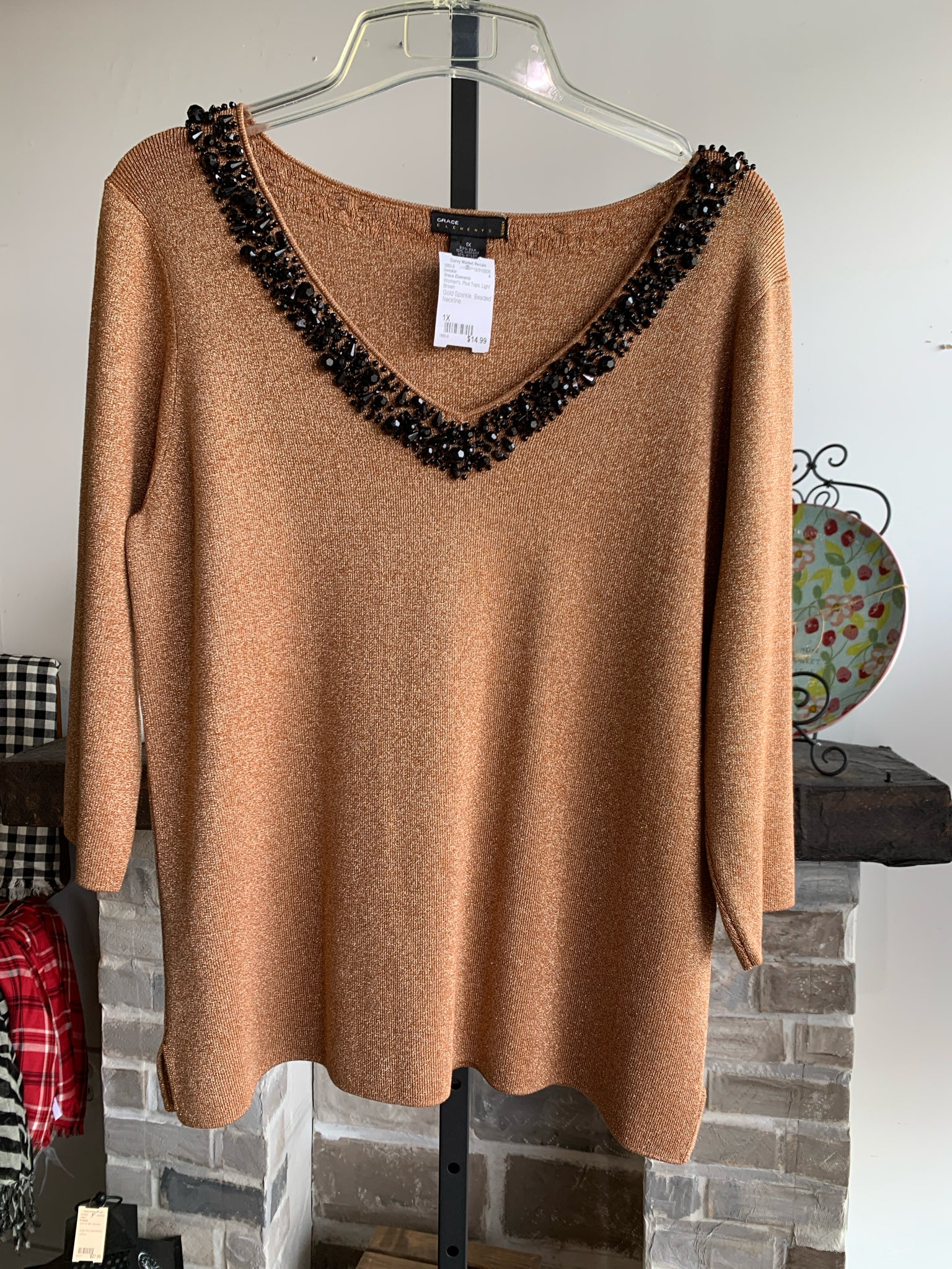 Grace Elements Plus Tops Size 1X Sweater