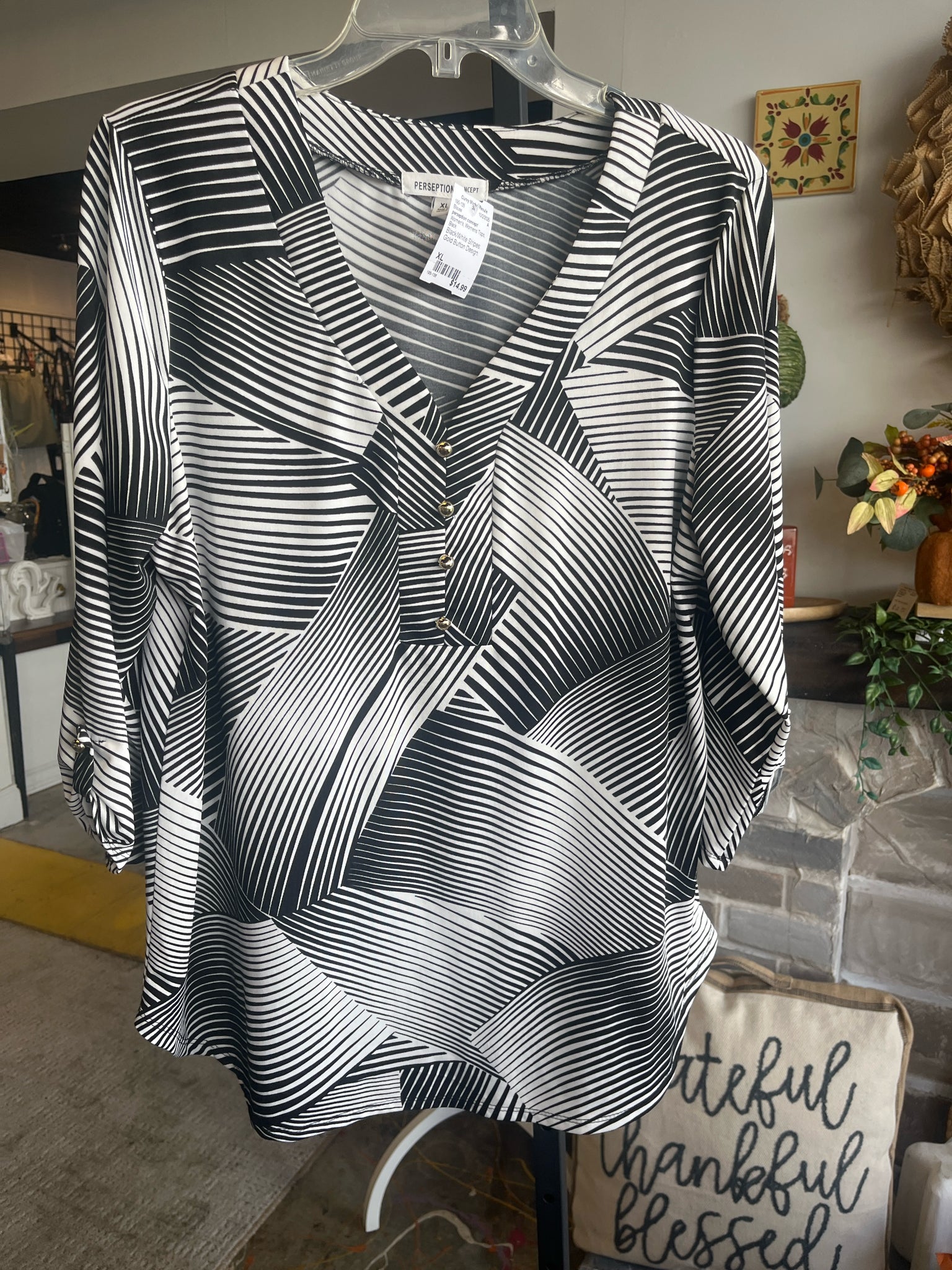 perseption concept Womens Tops Size XL Blouse