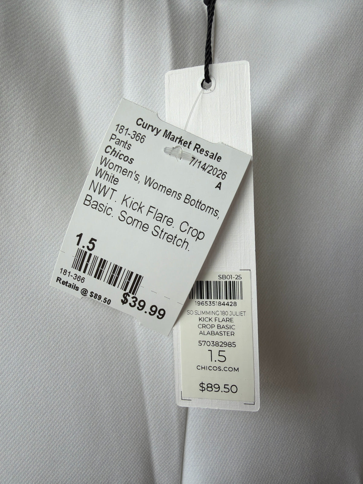 Chicos Womens Bottoms Size 1.5 Pants