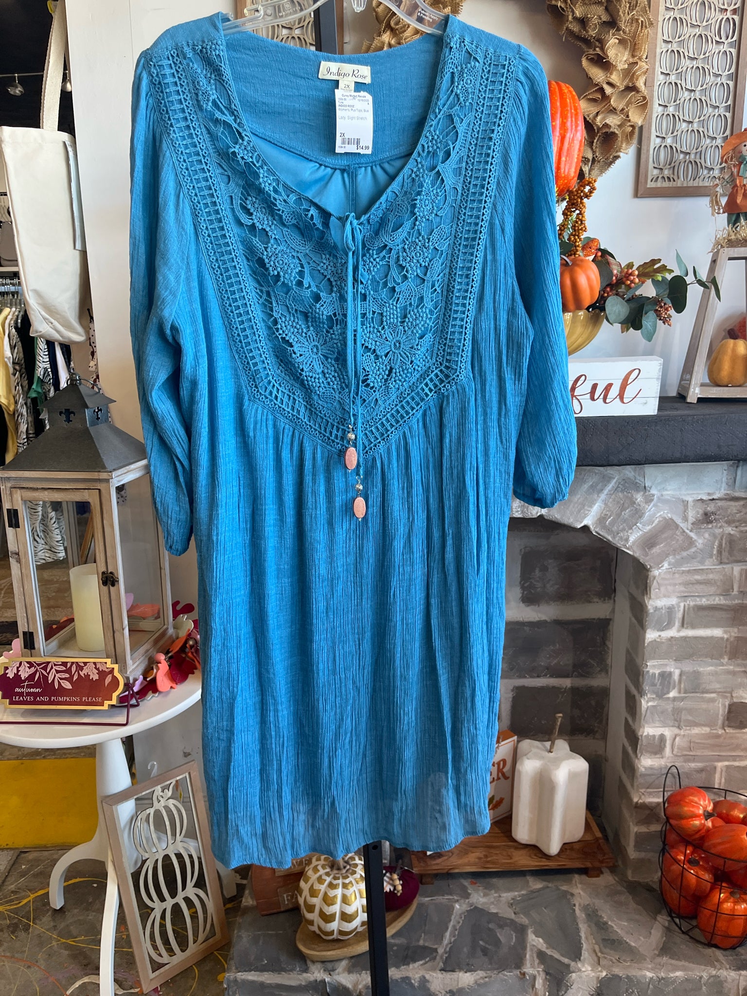 INDIGO ROSE Plus Tops Size 2X Tunic