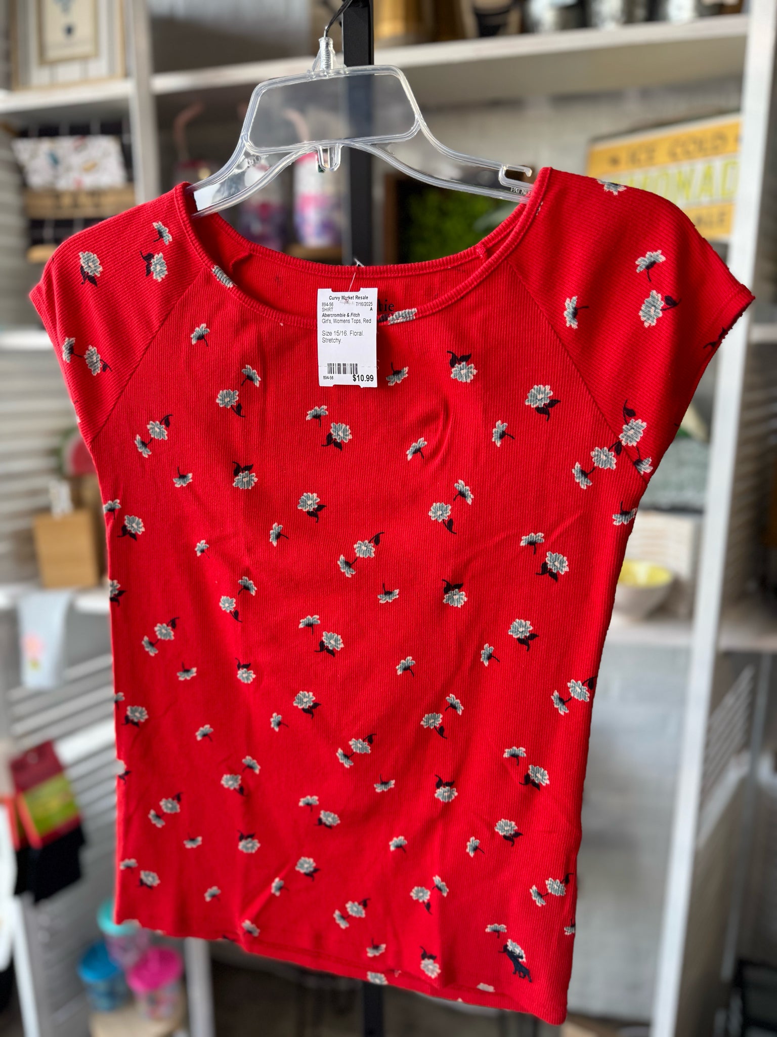 Abercrombie & Fitch Girl's Red SHIRT