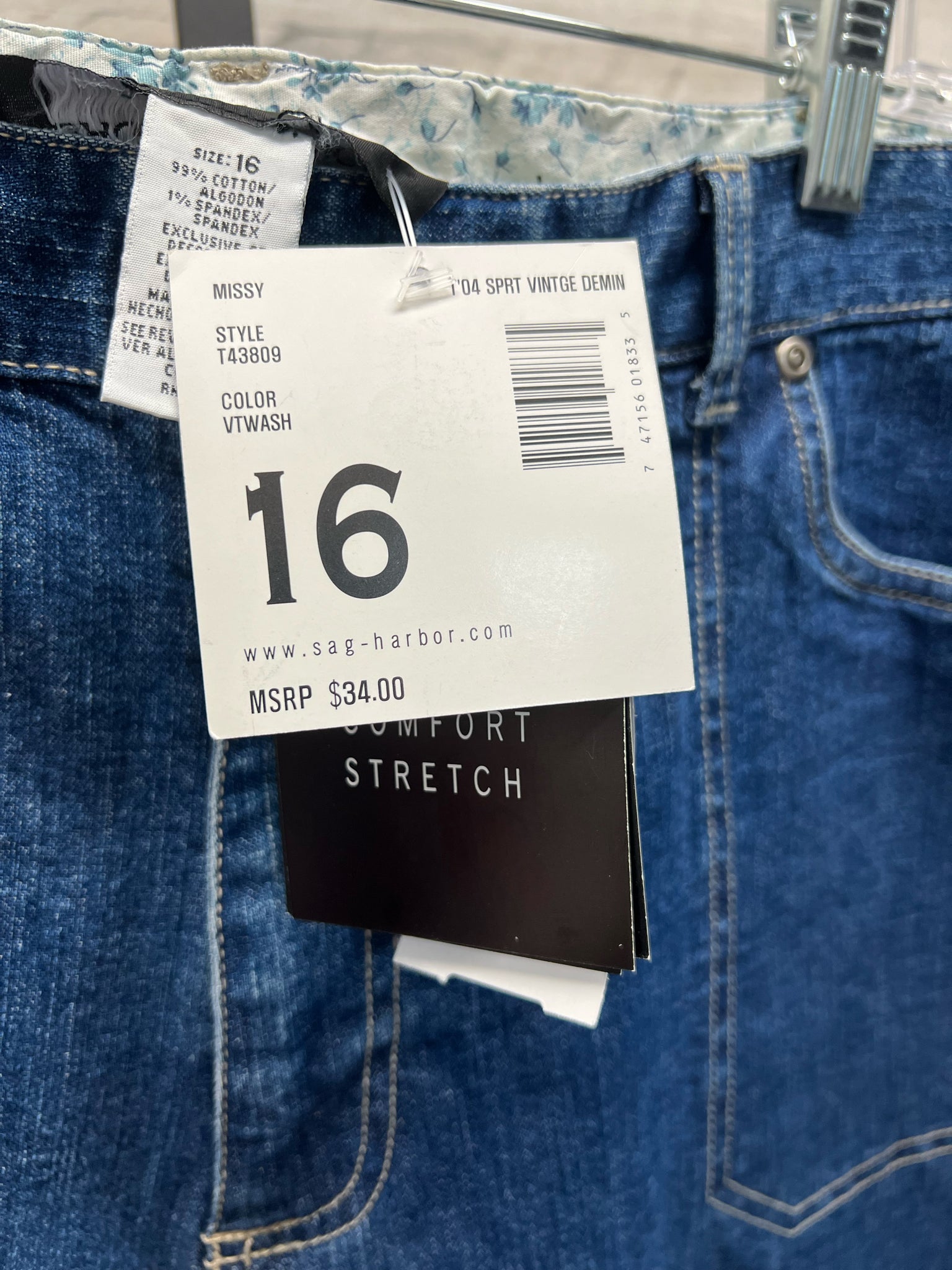 Sagharbour Plus Bottoms Size 16 Jeans