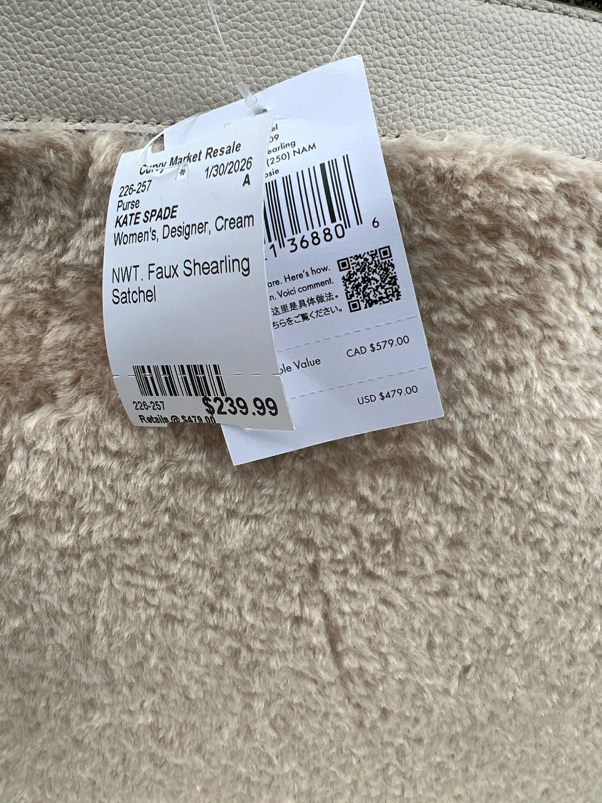 KATE SPADE Cream Purse