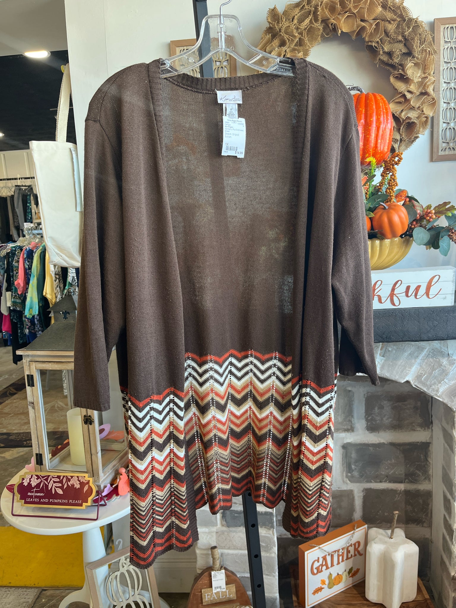 Kim Rogers Plus Outerwear Size 1X Cardigan