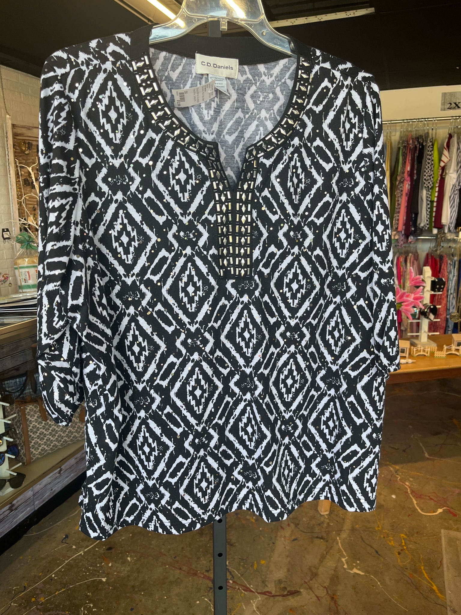 CD Daniels Plus Tops Size 3X Blouse