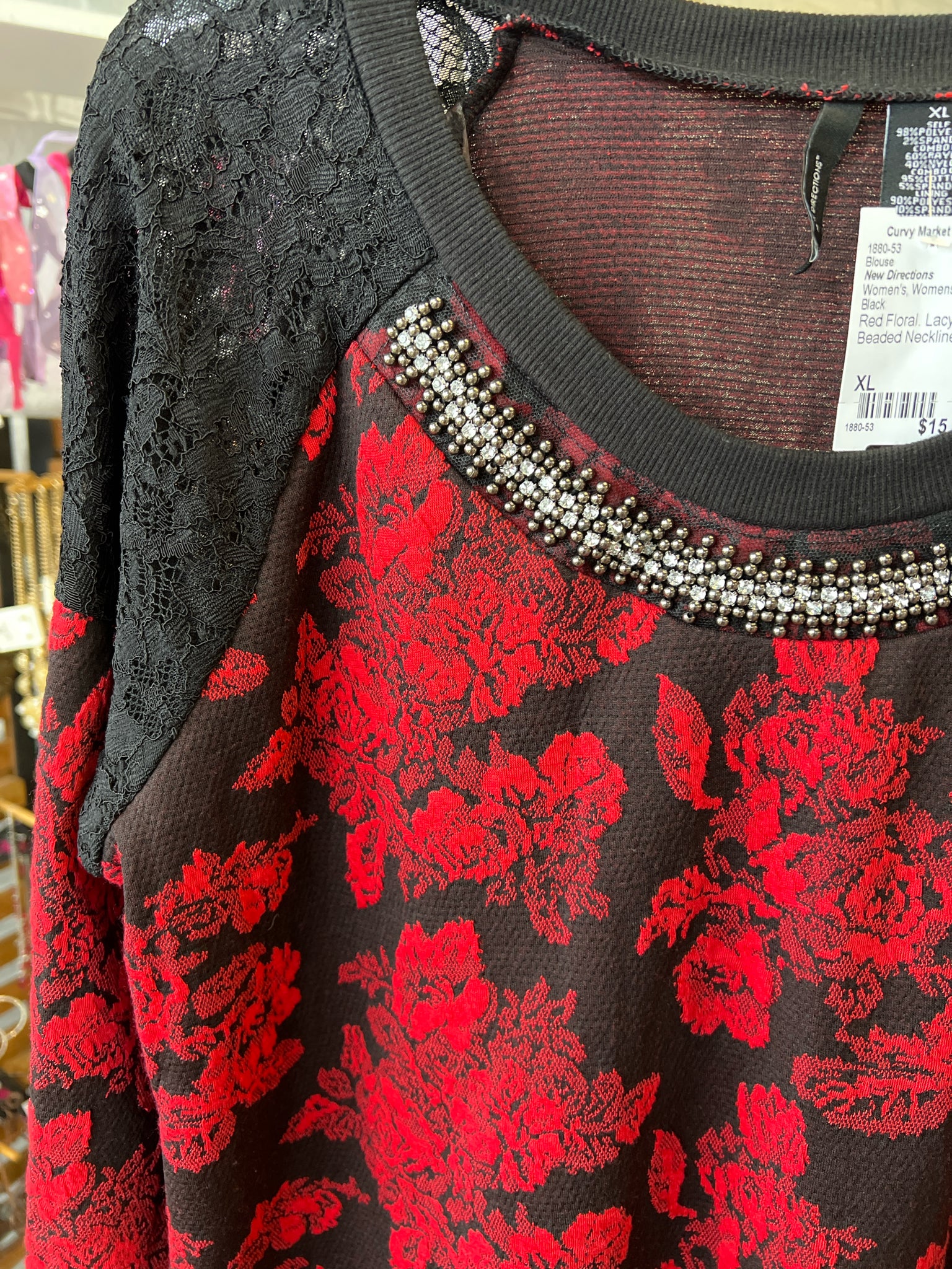 New Directions Womens Tops Size XL Blouse