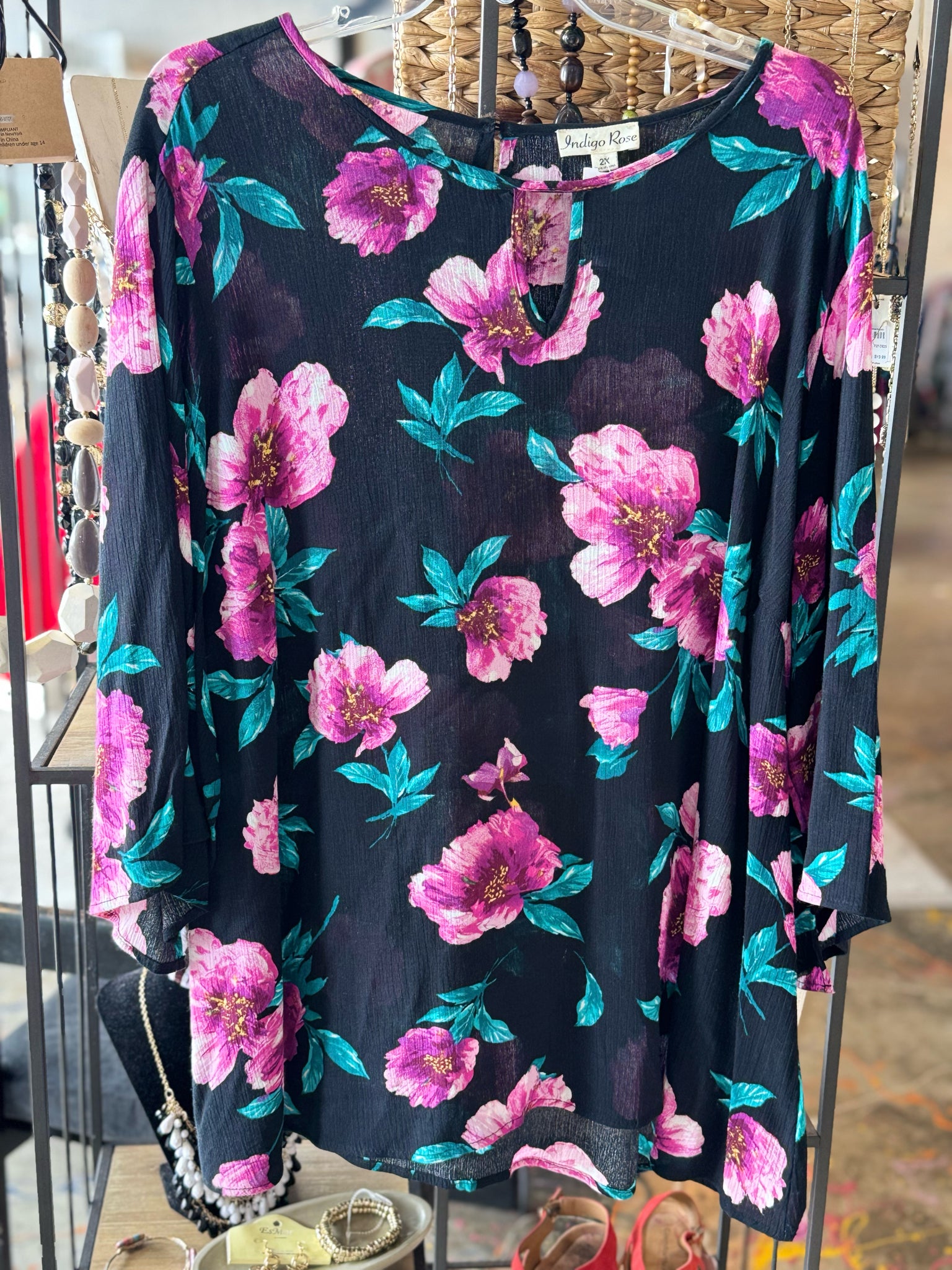 INDIGO ROSE Plus Tops Size 2X Blouse