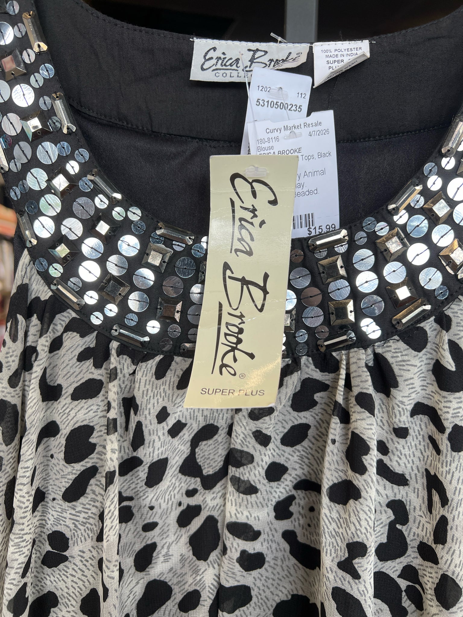 ERICA BROOKE Plus Tops Size 36 Blouse