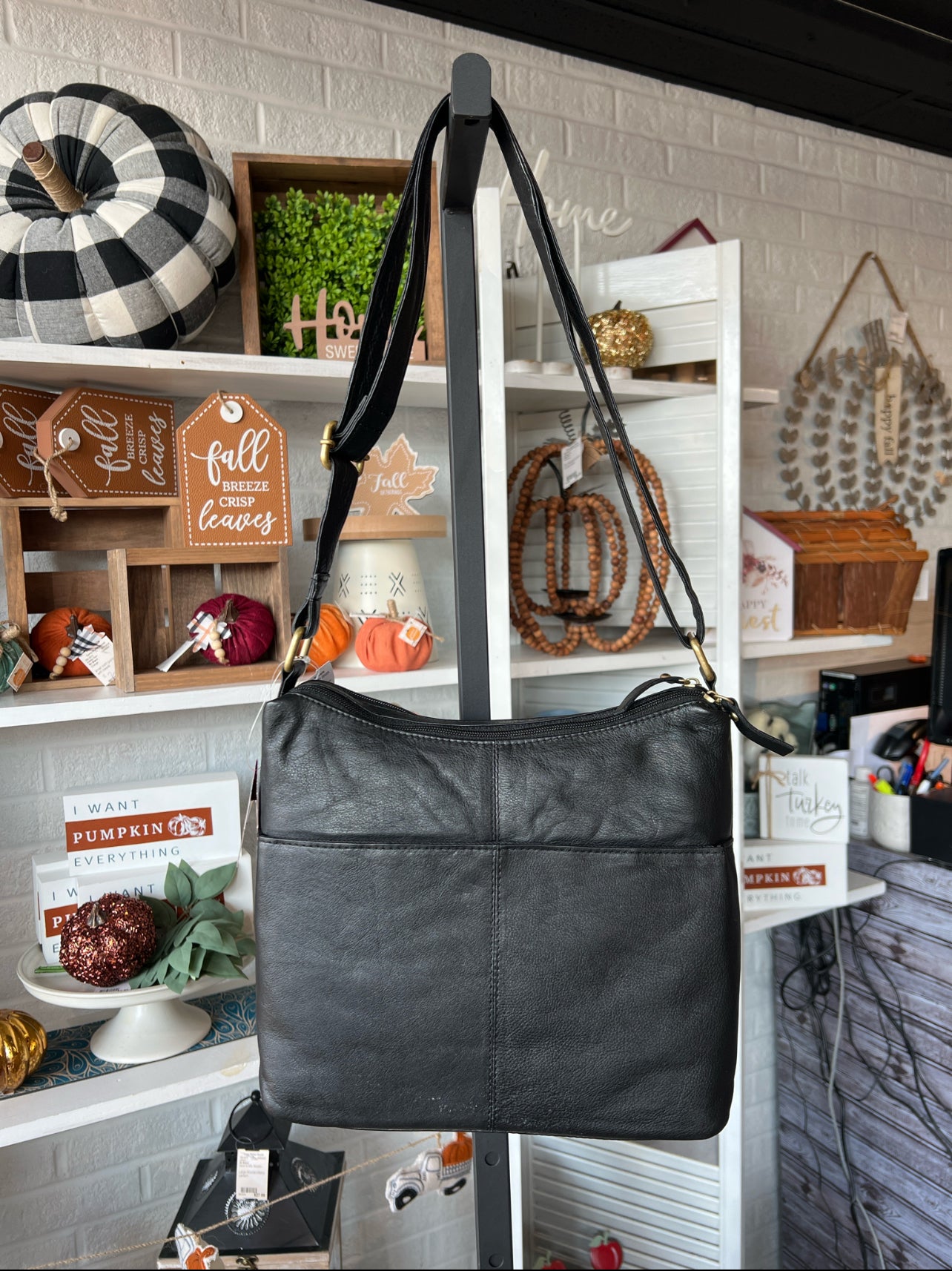 American Leather Black Purse