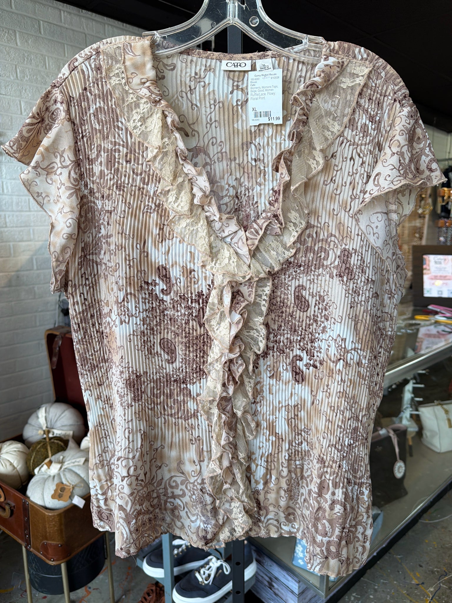 Cato Womens Tops Size XL Blouse