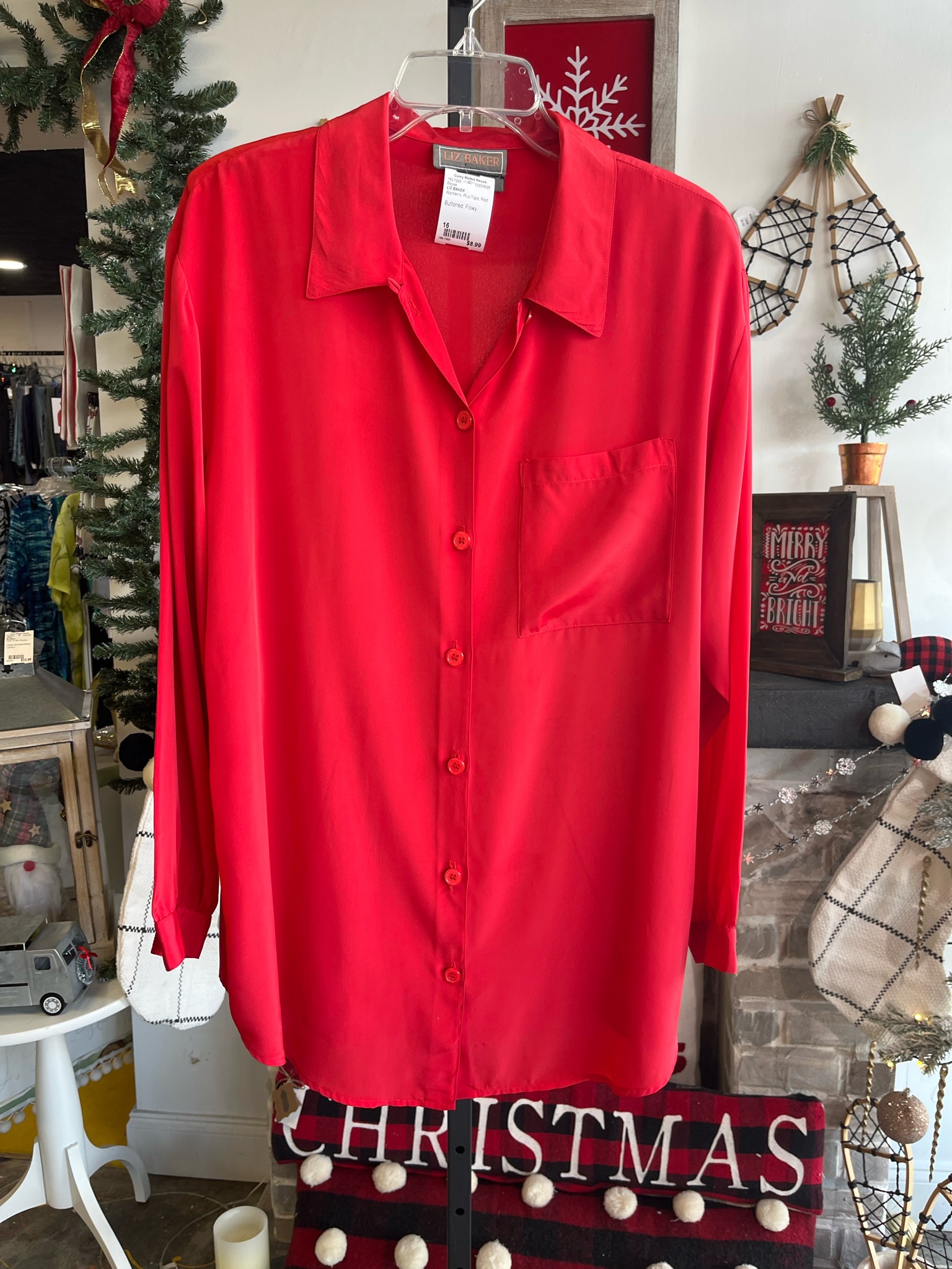LIZ BAKER Plus Tops Size 16 Blouse