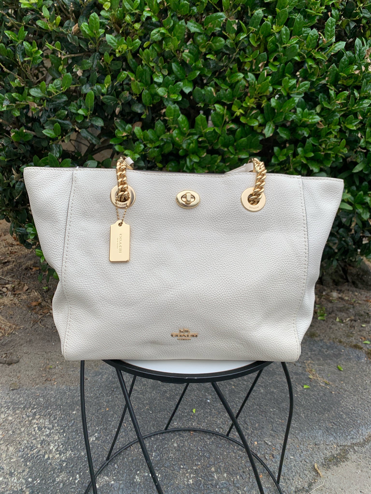 Coach White Purse