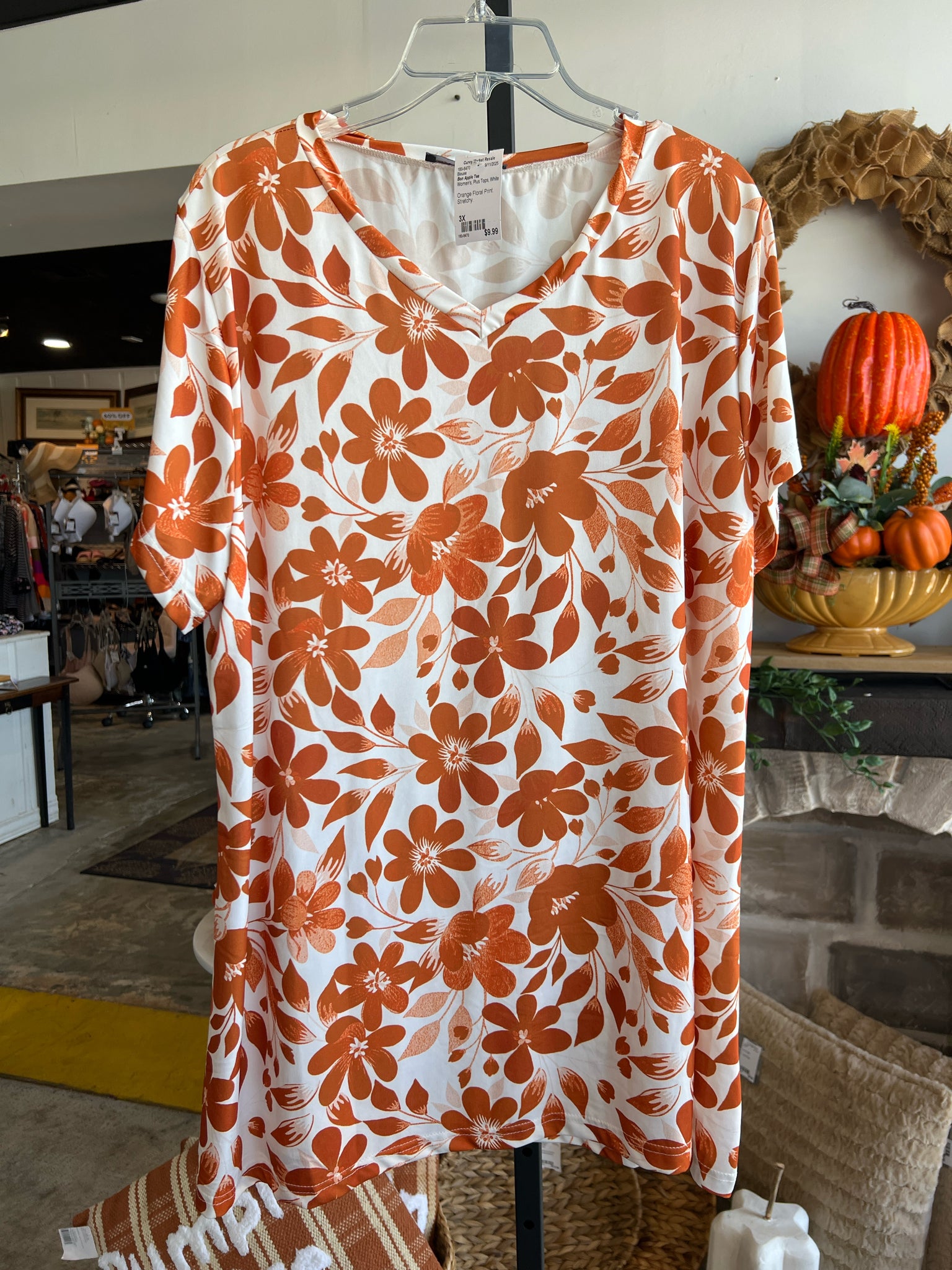 Bon Apple Tea Plus Tops Size 3X Blouse
