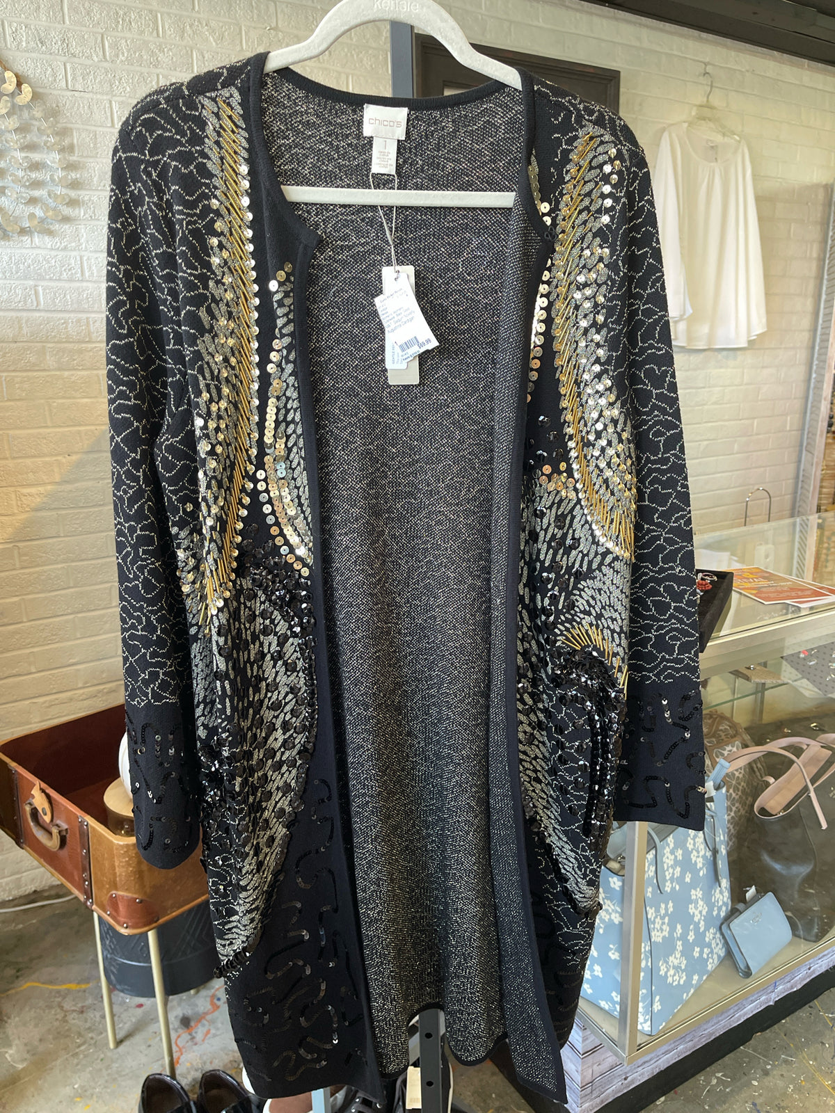 Chicos Womens Outerwear Size 1 Cardigan