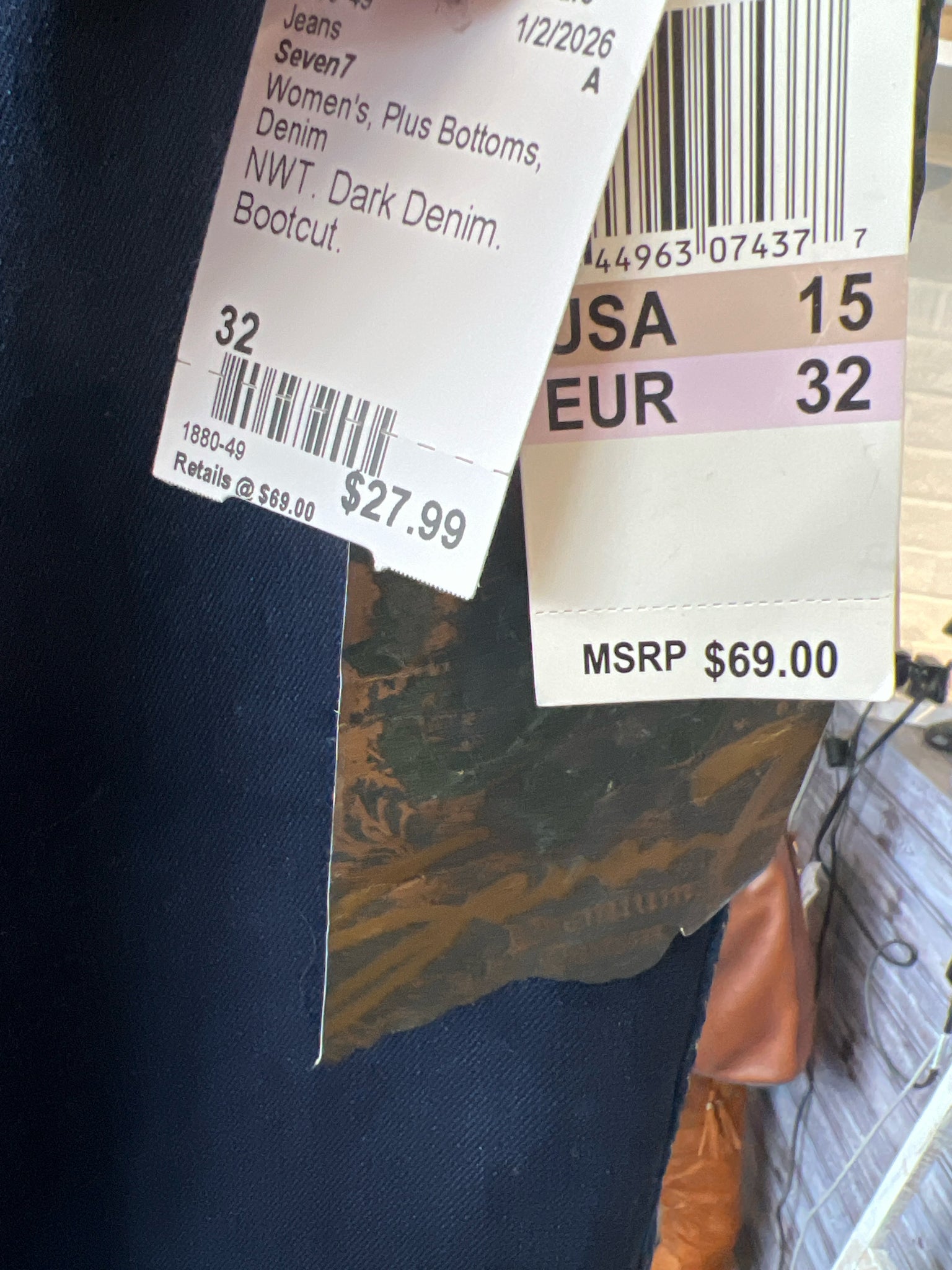 Seven7 Plus Bottoms Size 32 Jeans