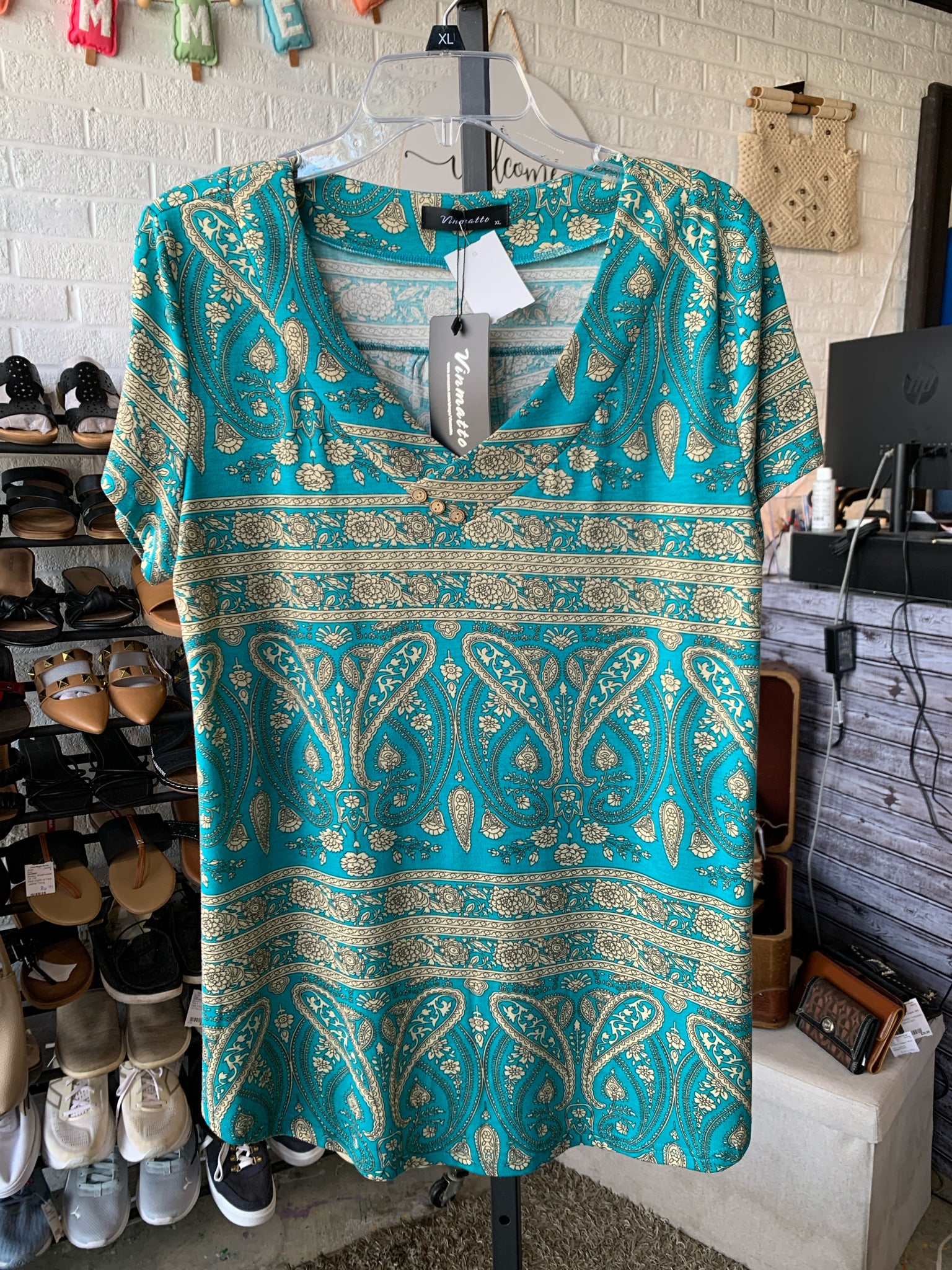 Vinmatto Womens Tops Size XL Blouse