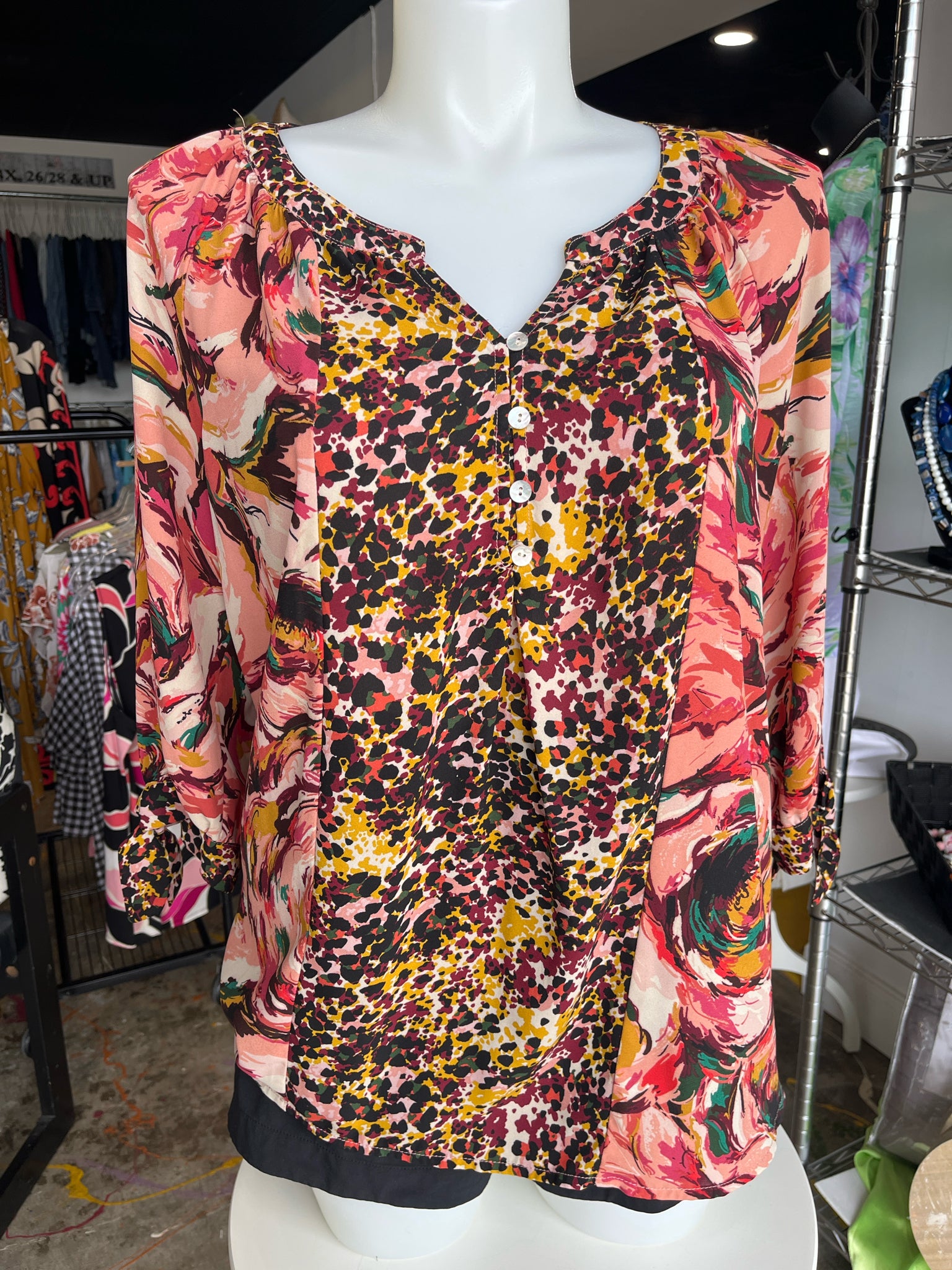 Fig and Flowers Plus Tops Size 2X Blouse
