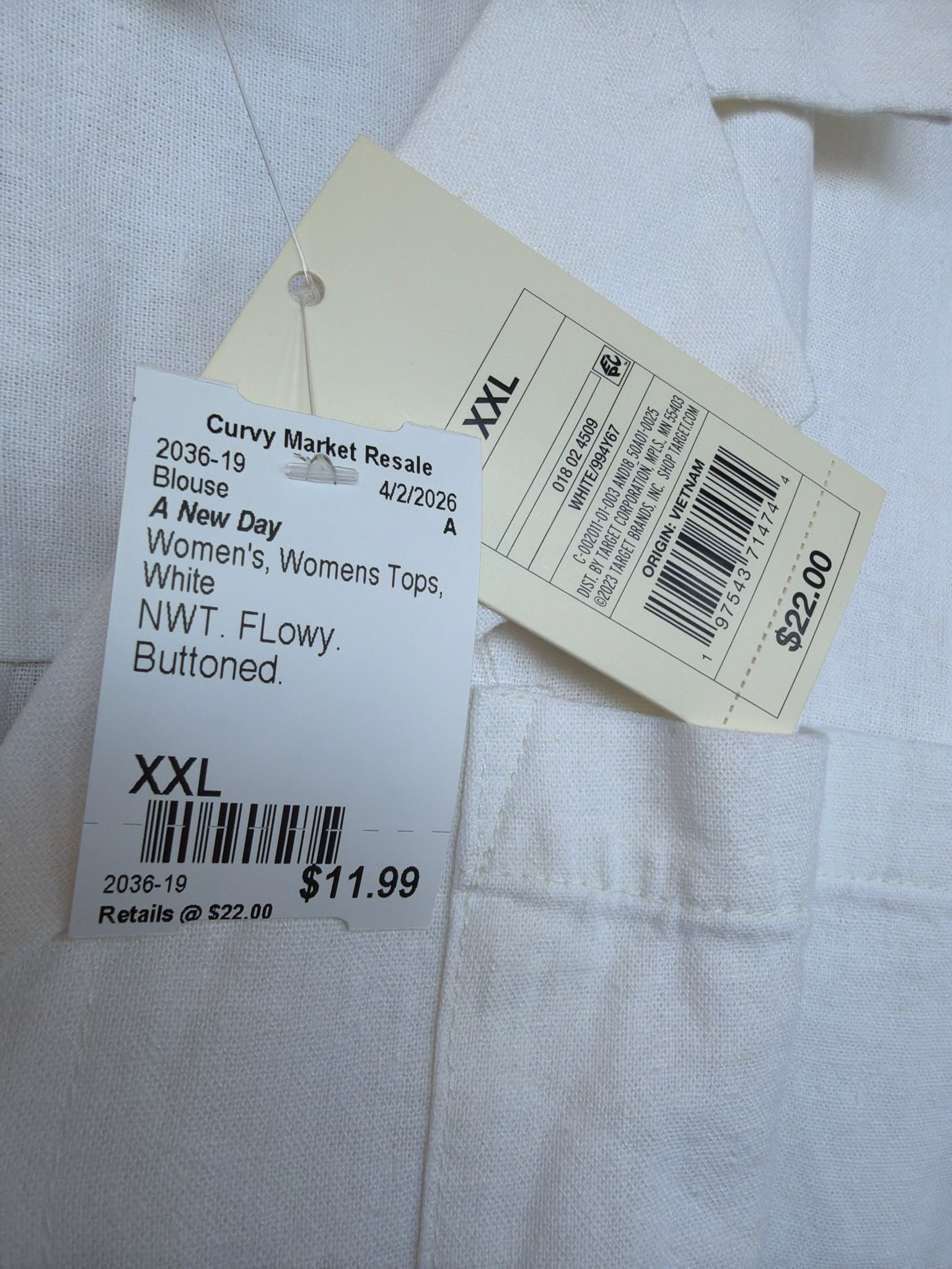 A New Day Womens Tops Size XXL Blouse