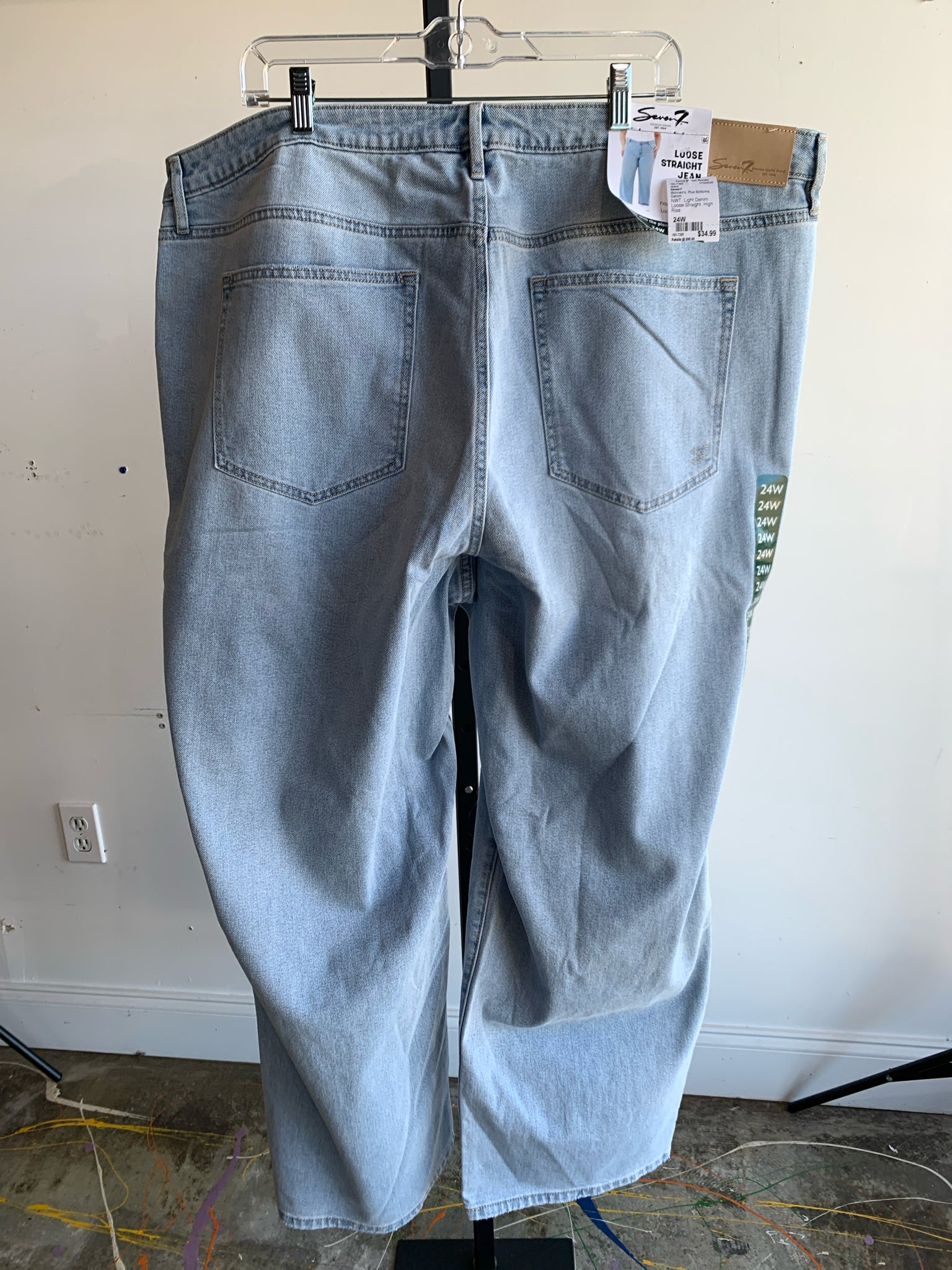 Seven7 Plus Bottoms Size 24W Jeans