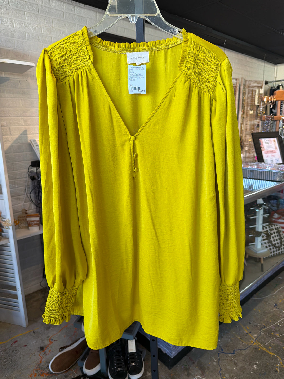melloday Plus Tops Size 2X Blouse