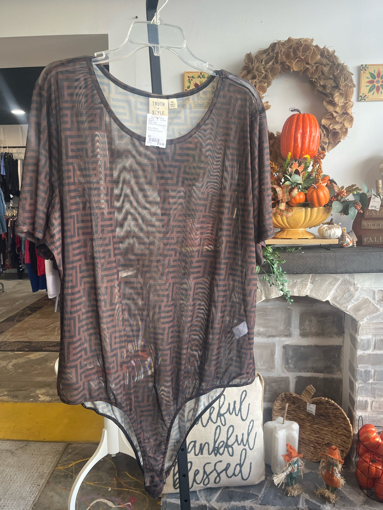 Truth + Style Plus Tops Size 4X Bodysuit