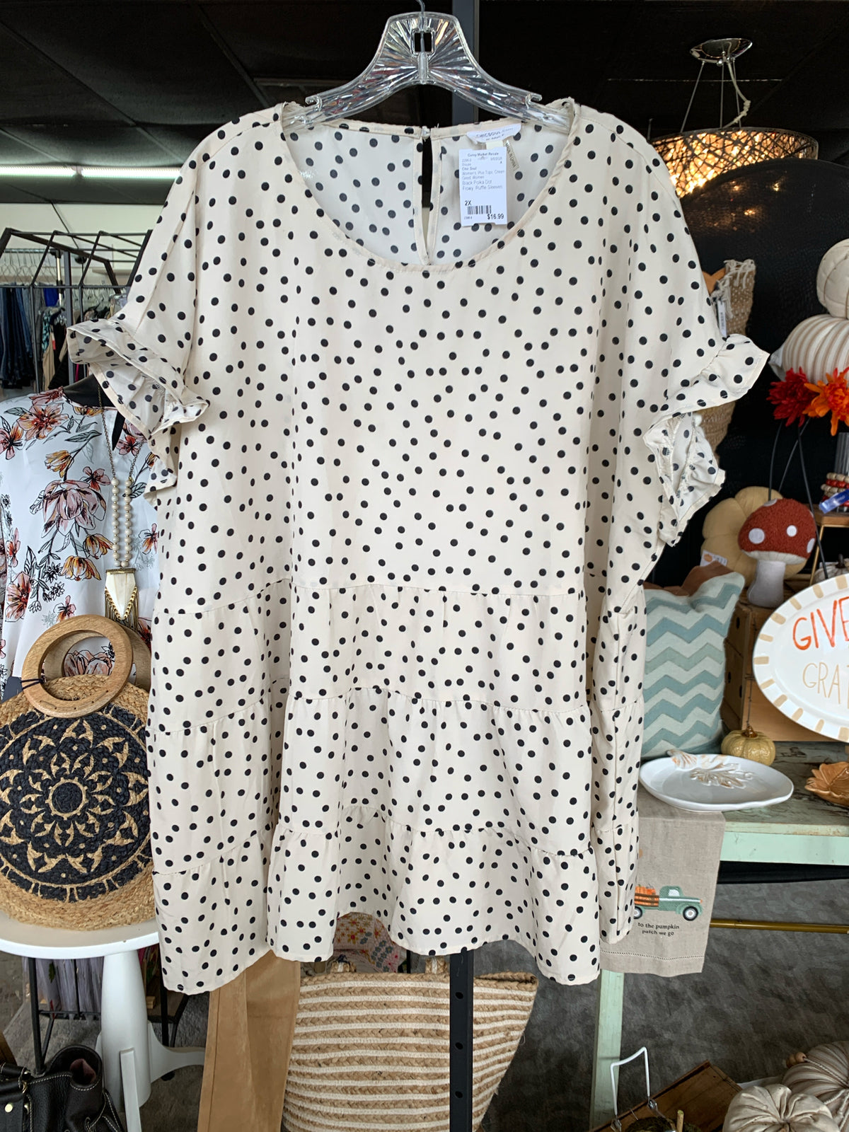 Chic Soul Plus Tops Size 2X Blouse