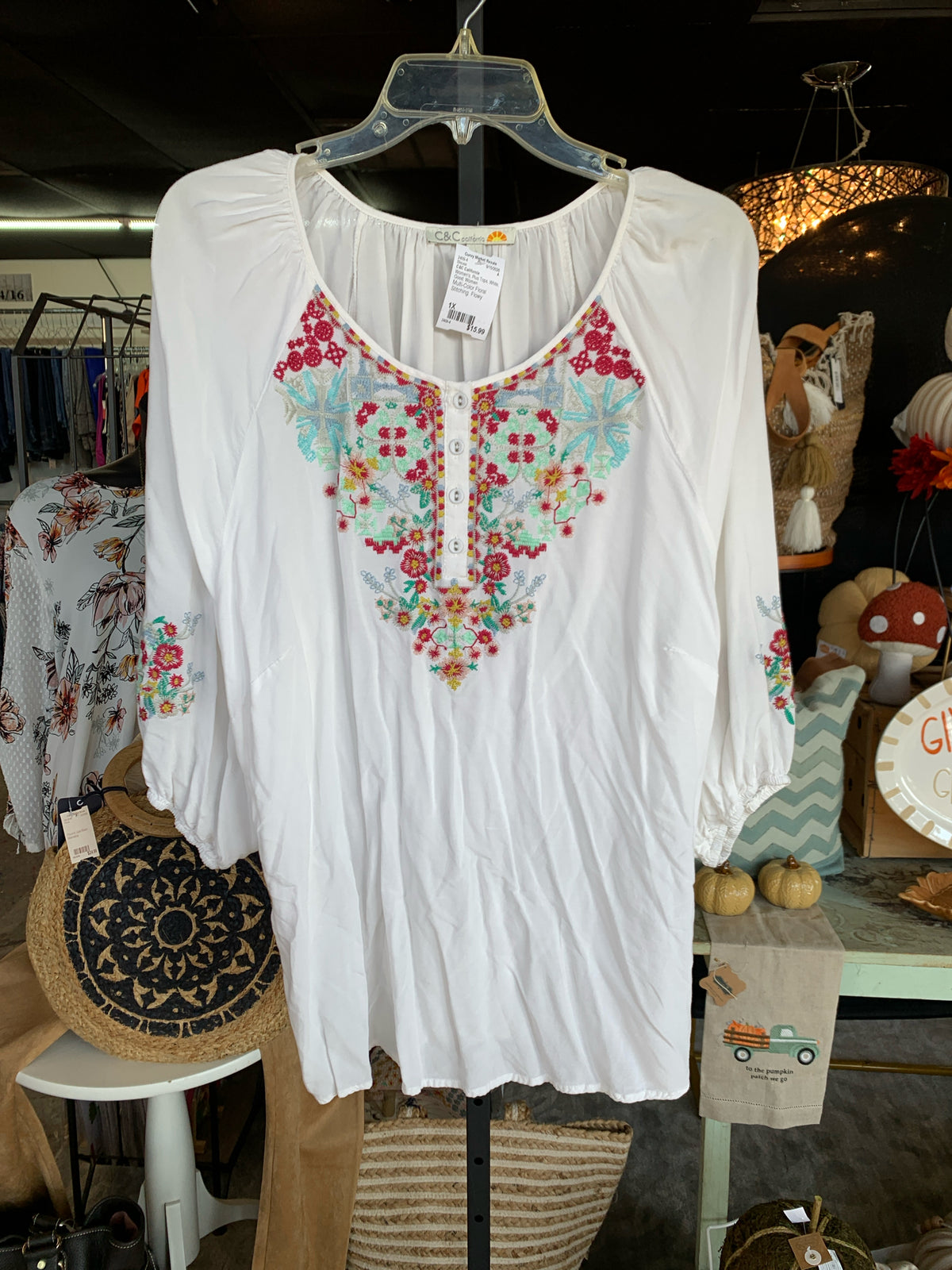 C&C California Plus Tops Size 1X Blouse