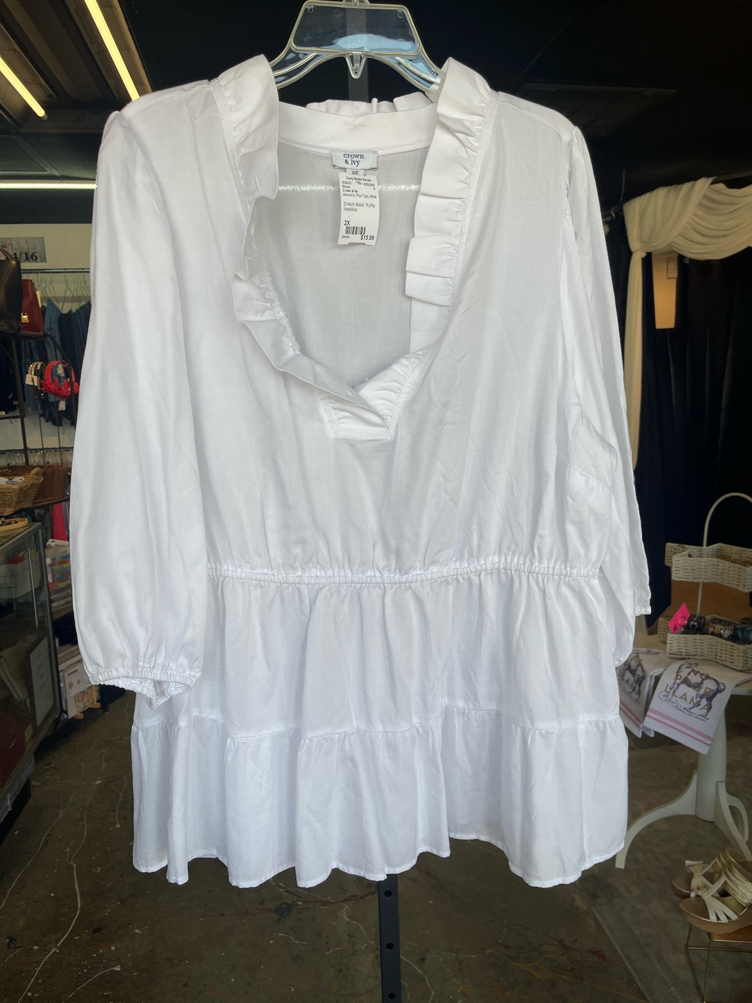 Crown & Ivy Plus Tops Size 2X Blouse