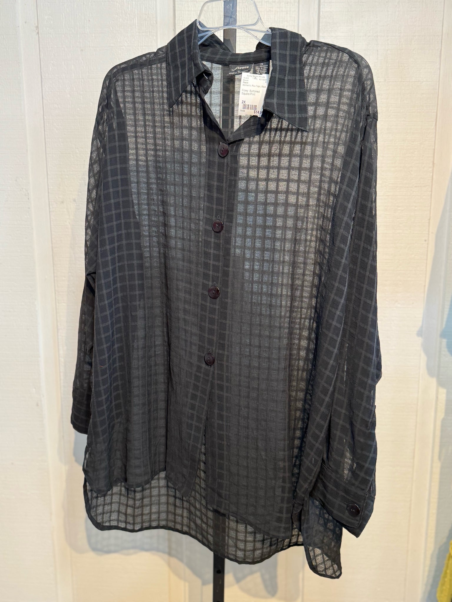 Fleurs Plus Tops Size 2X Blouse