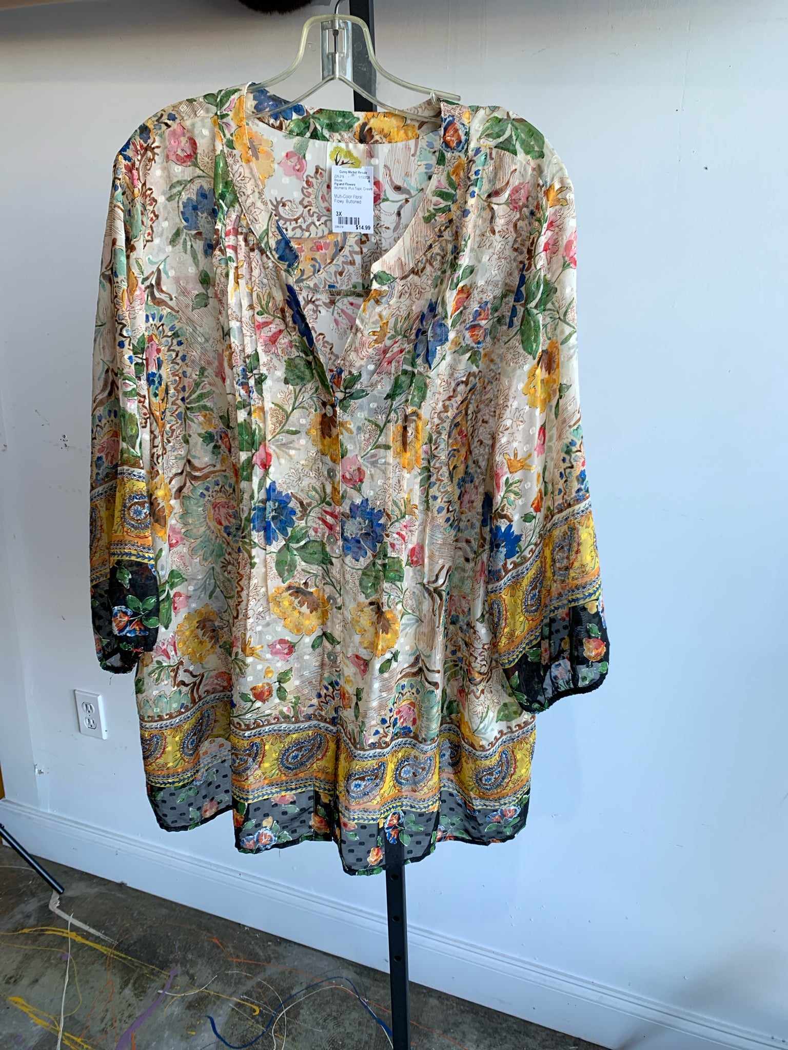 Fig and Flowers Plus Tops Size 3X Blouse