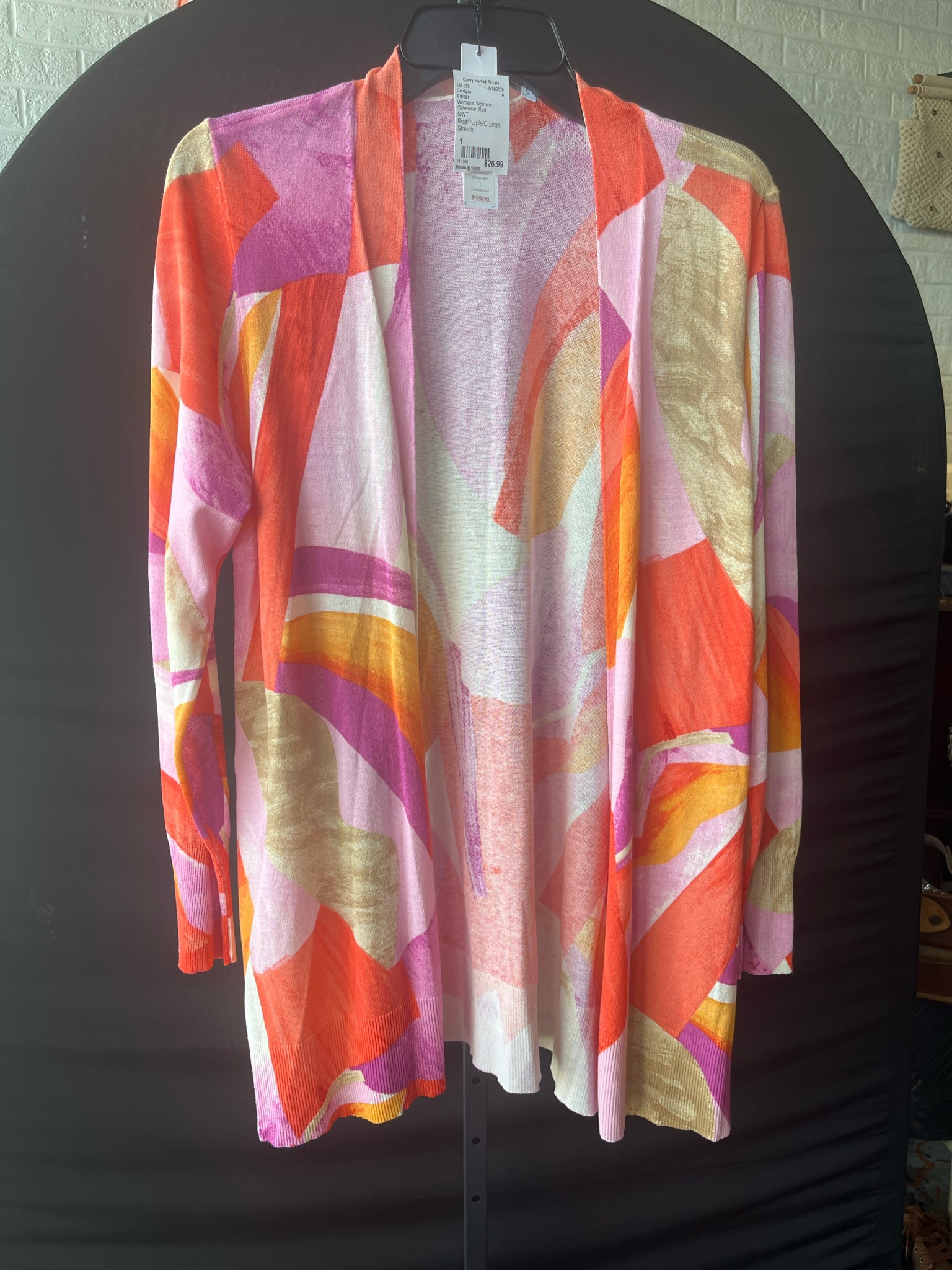 Chicos Womens Outerwear Size 1 Cardigan