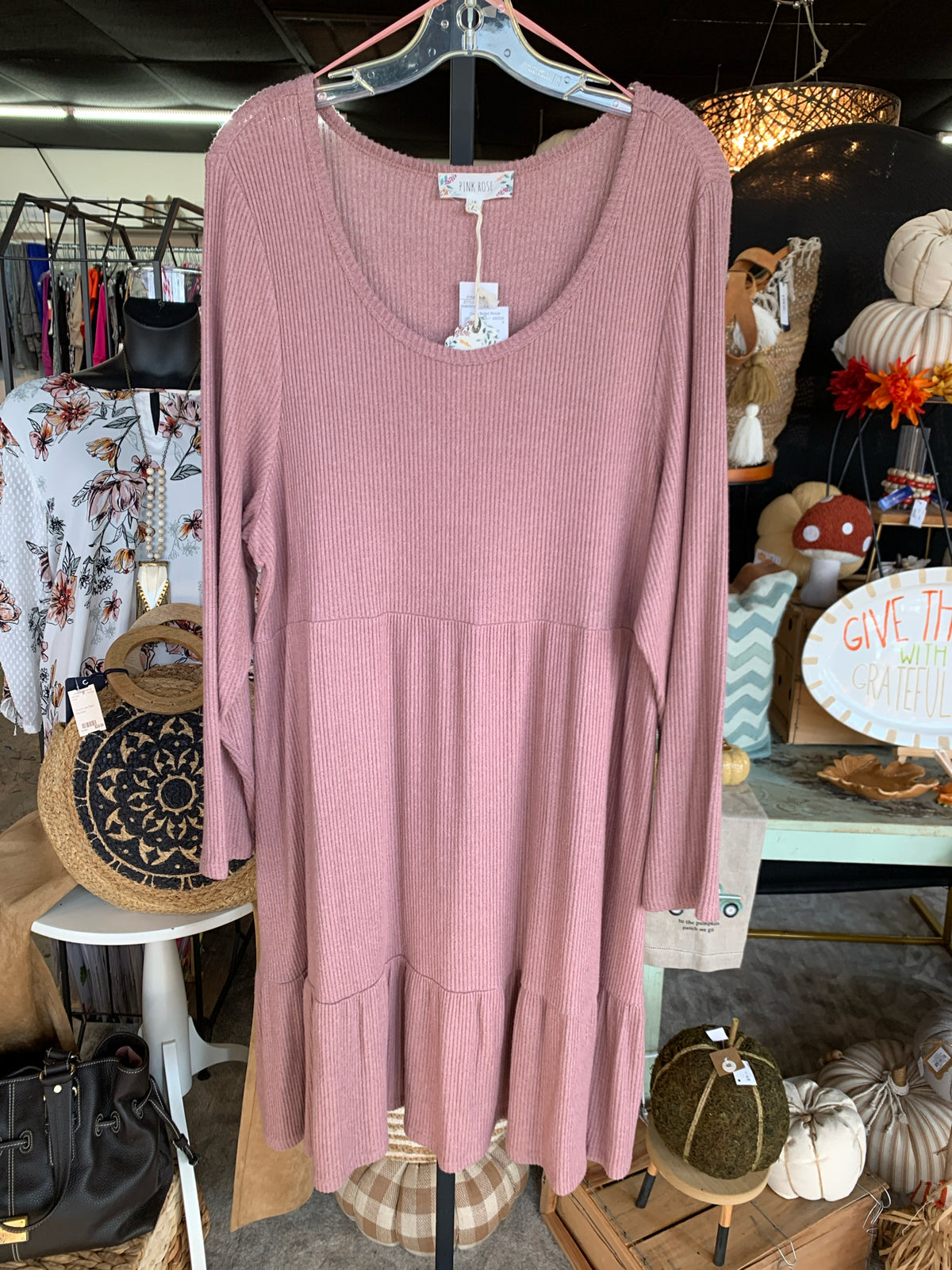 pink rose Plus Dresses Size 2X Dress