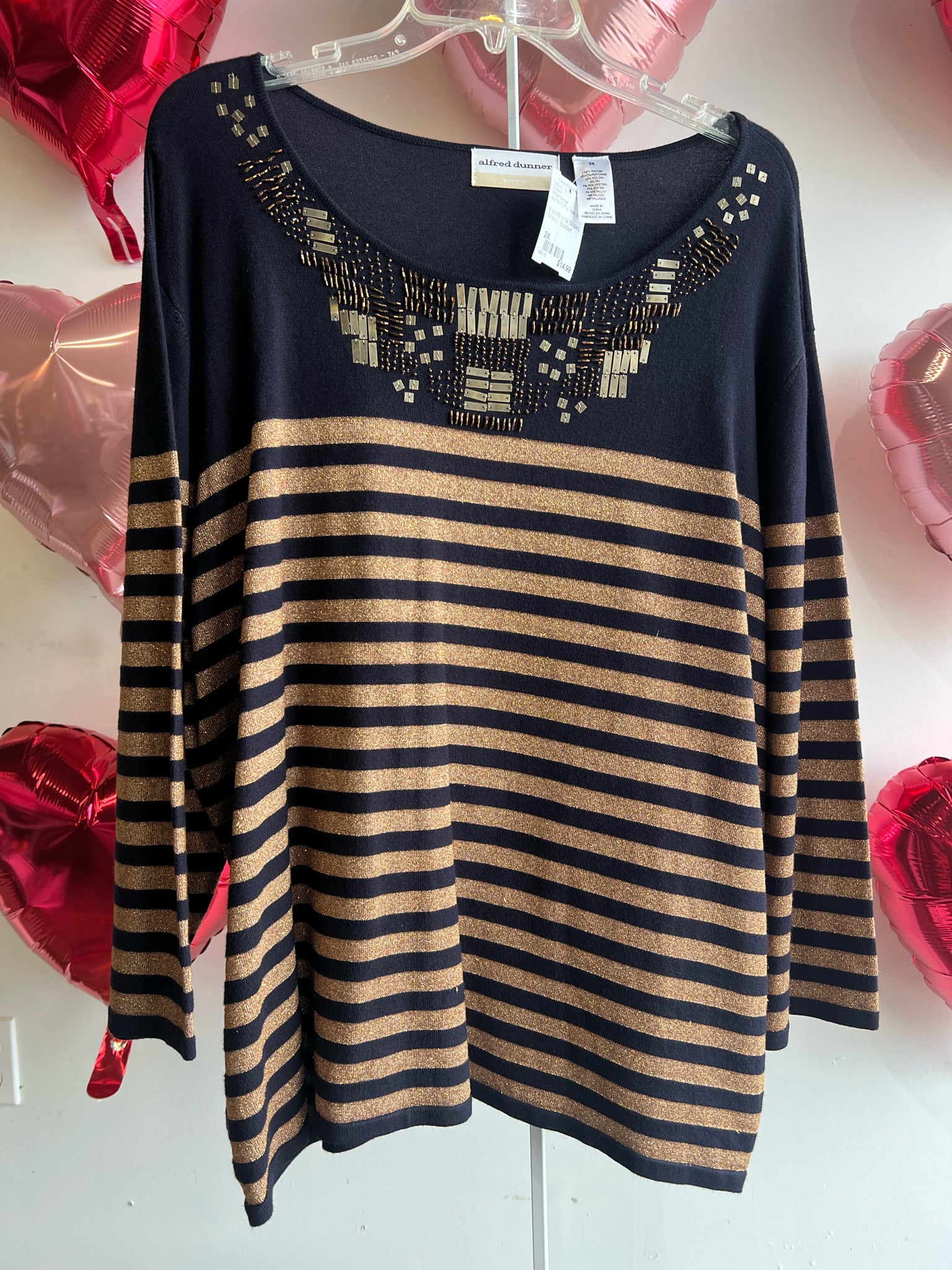 Alfred Dunner Plus Tops Size 2X Sweater