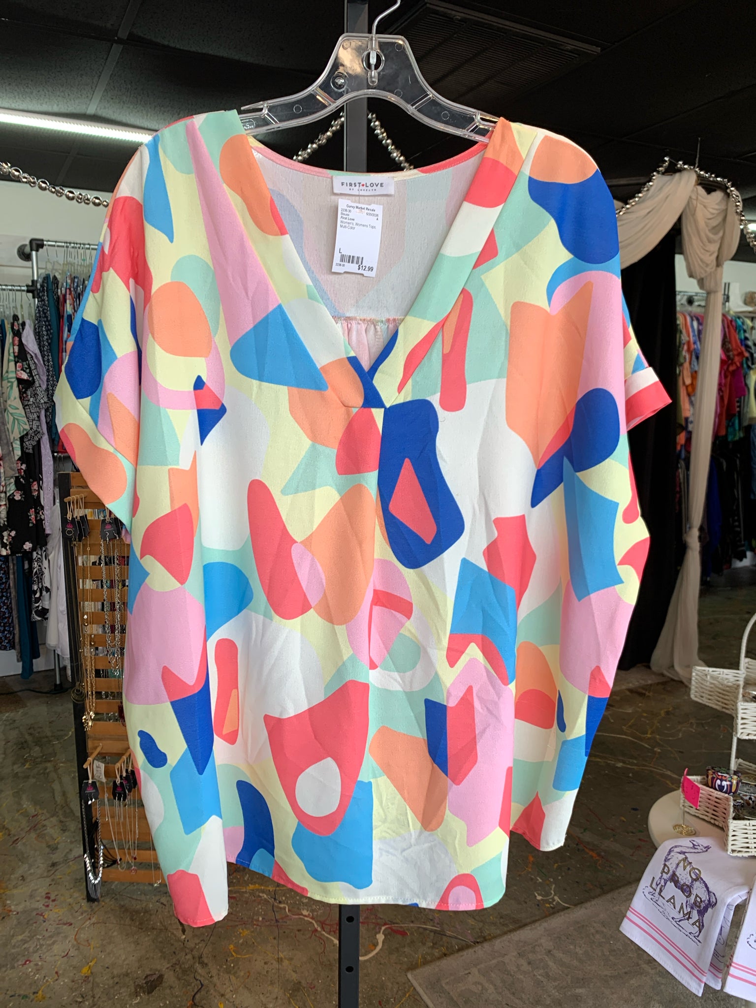 First Love Womens Tops Size L Blouse