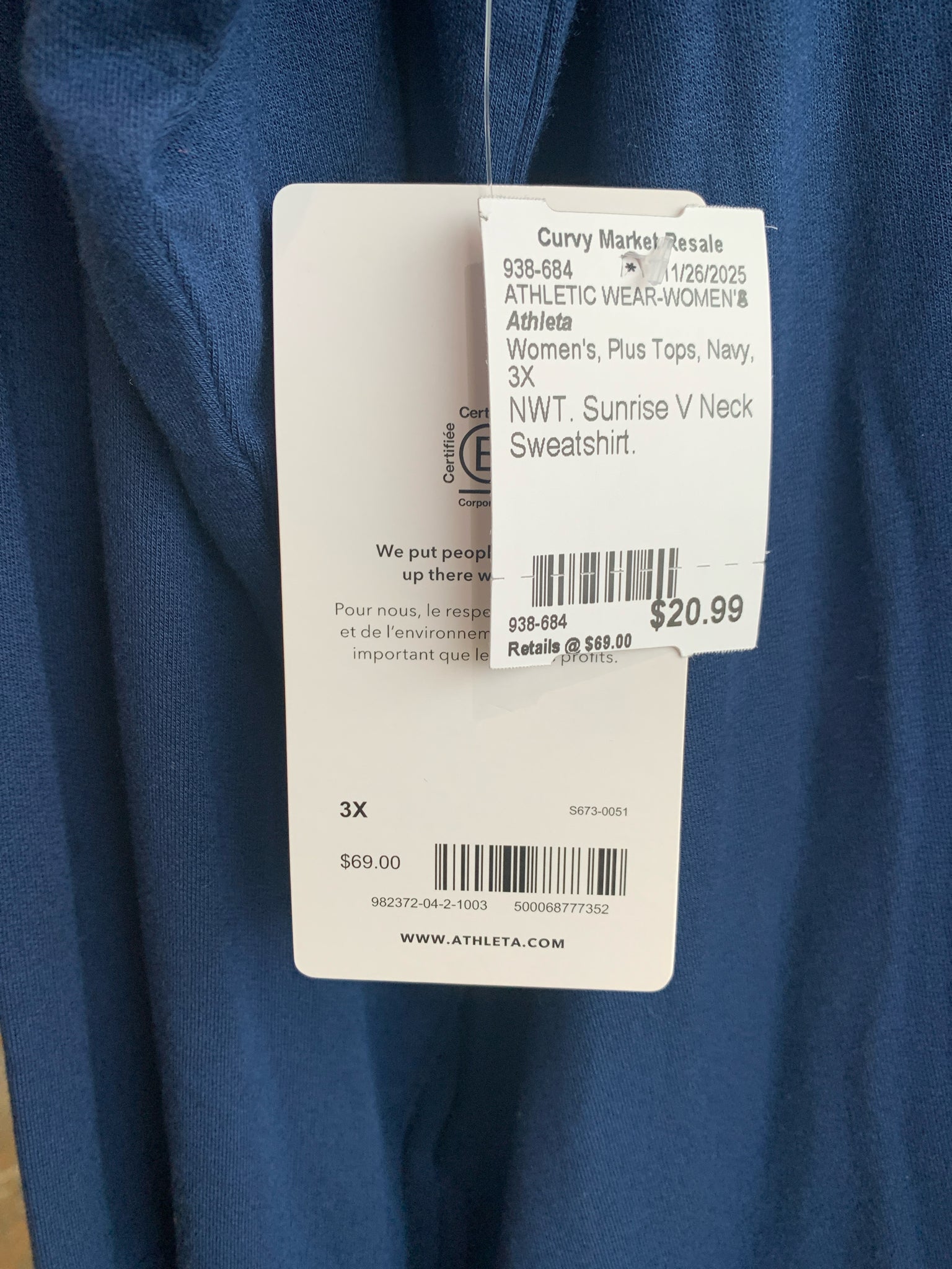 Athleta Plus Tops 3X ATHLETIC WEAR-WOMEN'S