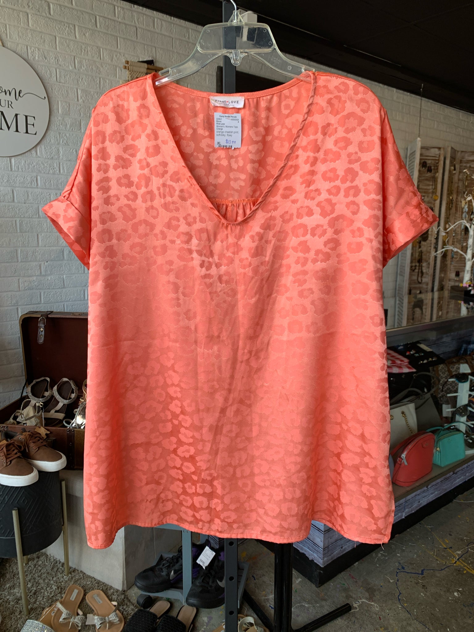 First Love Womens Tops Size XL Blouse