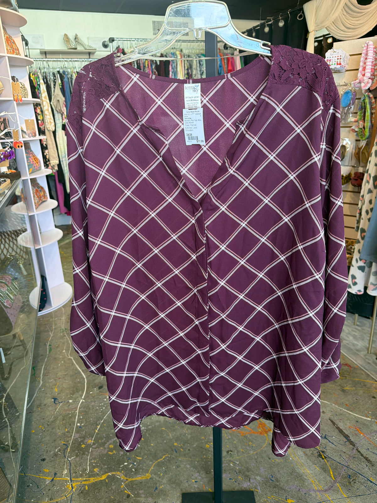 Terra & Sky Plus Tops Size 24/26 Blouse