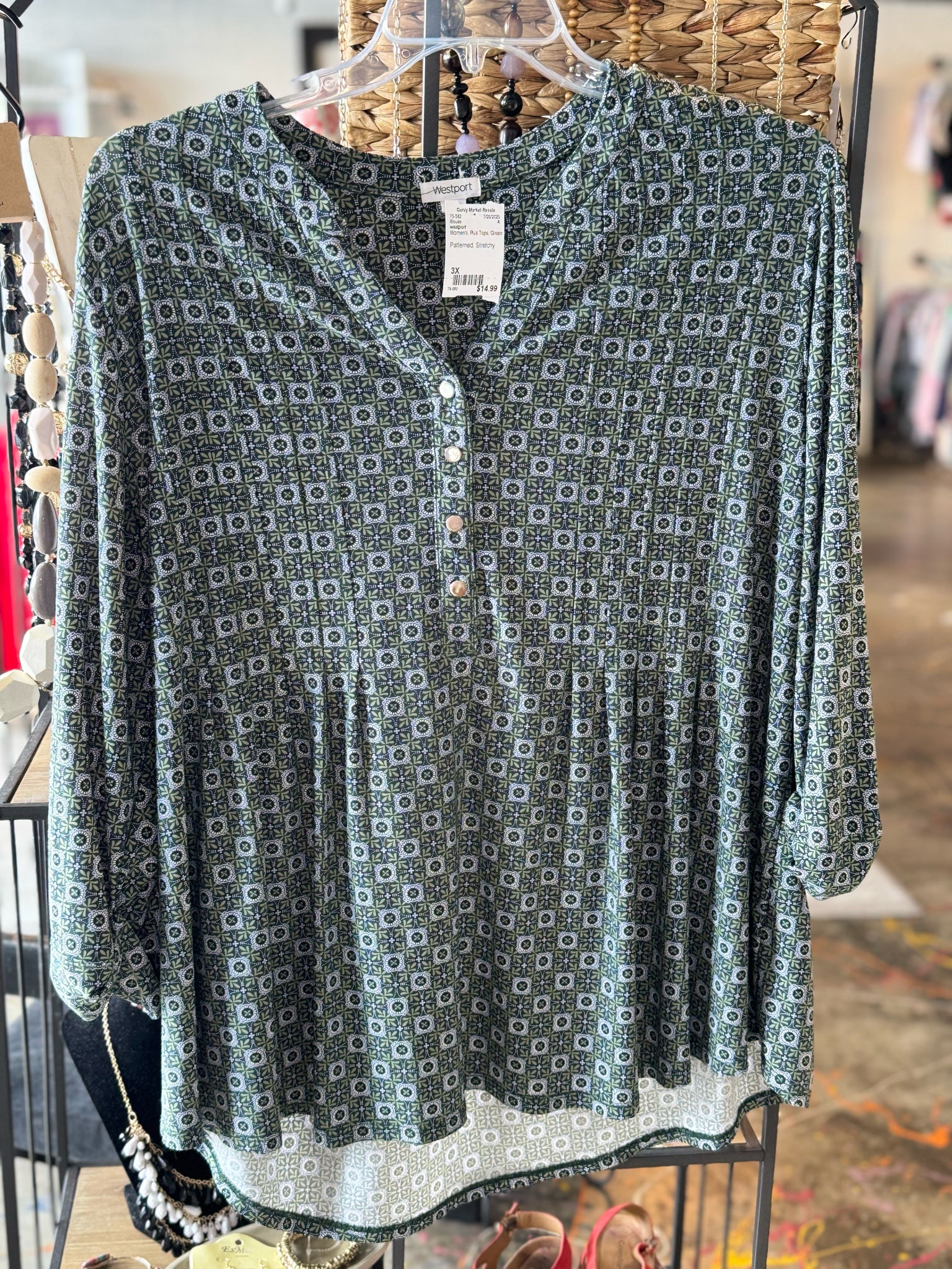 westport Plus Tops Size 3X Blouse