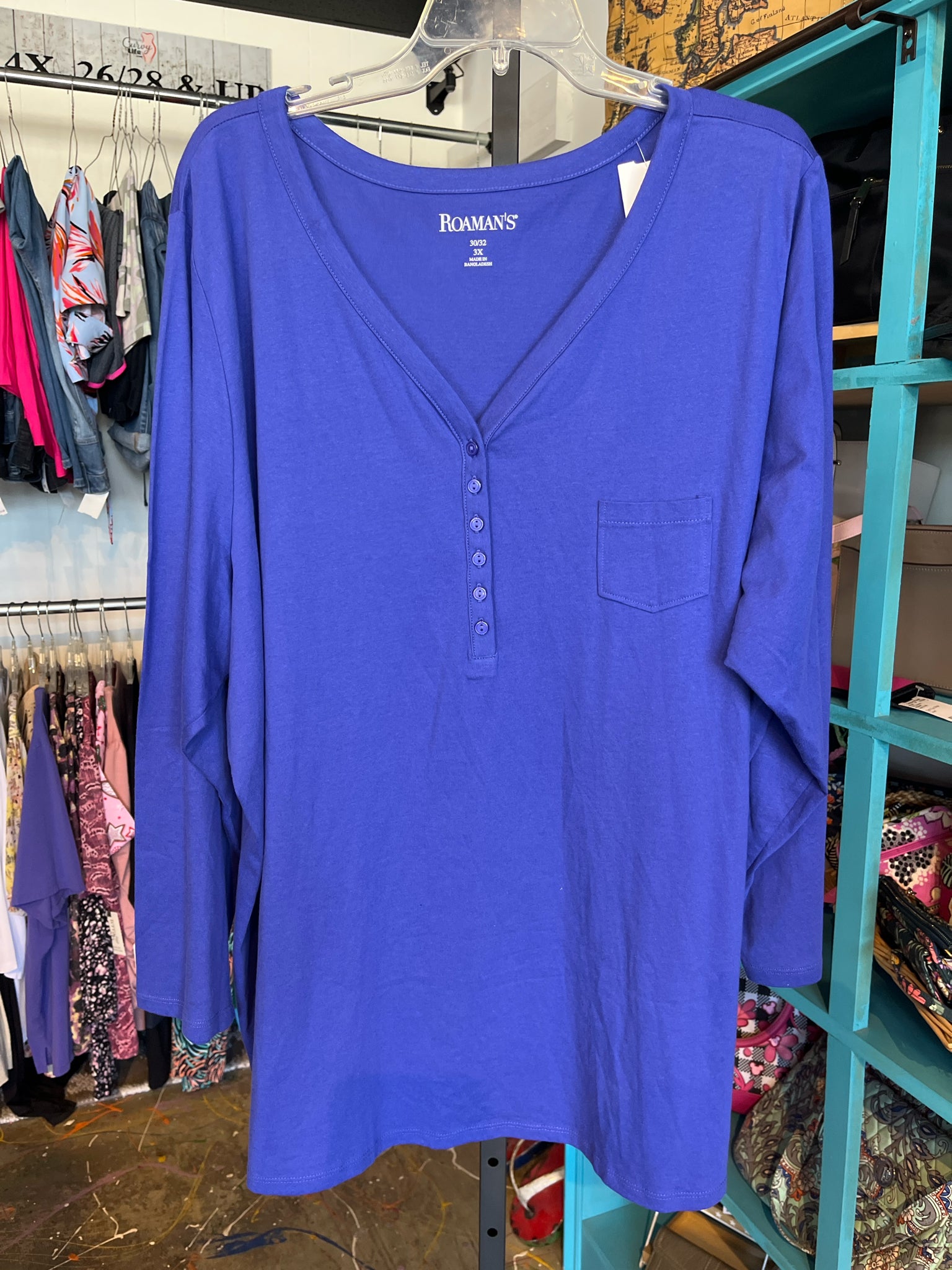 Roman's Plus Tops Size 30/32 Shirt