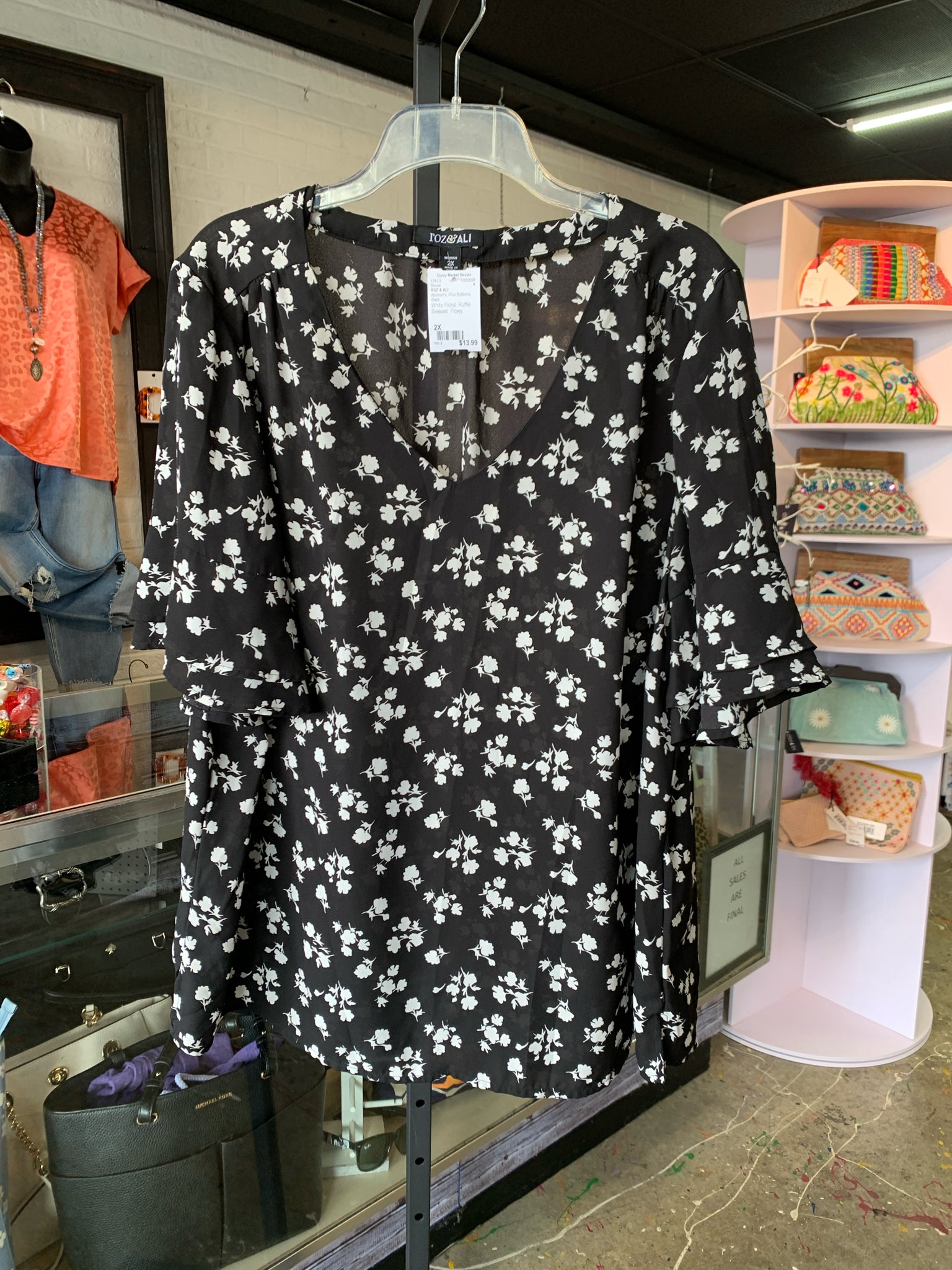 ROZ & ALI Plus Bottoms Size 2X Blouse