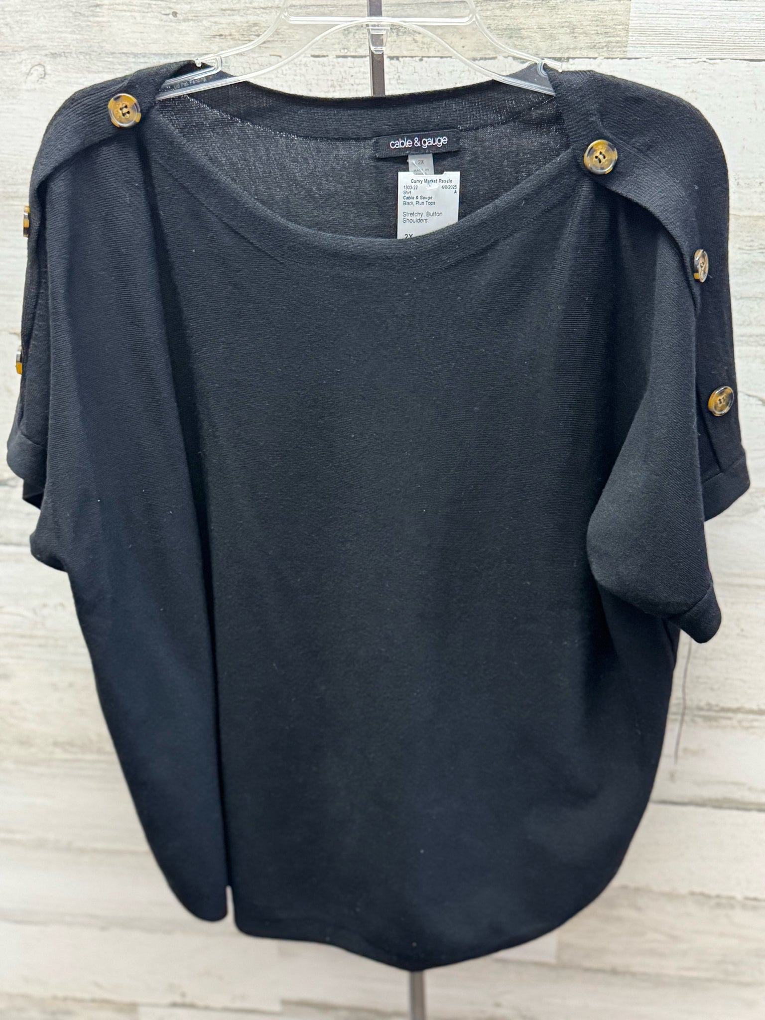 Cable & Gauge Plus Tops Size 2X Shirt